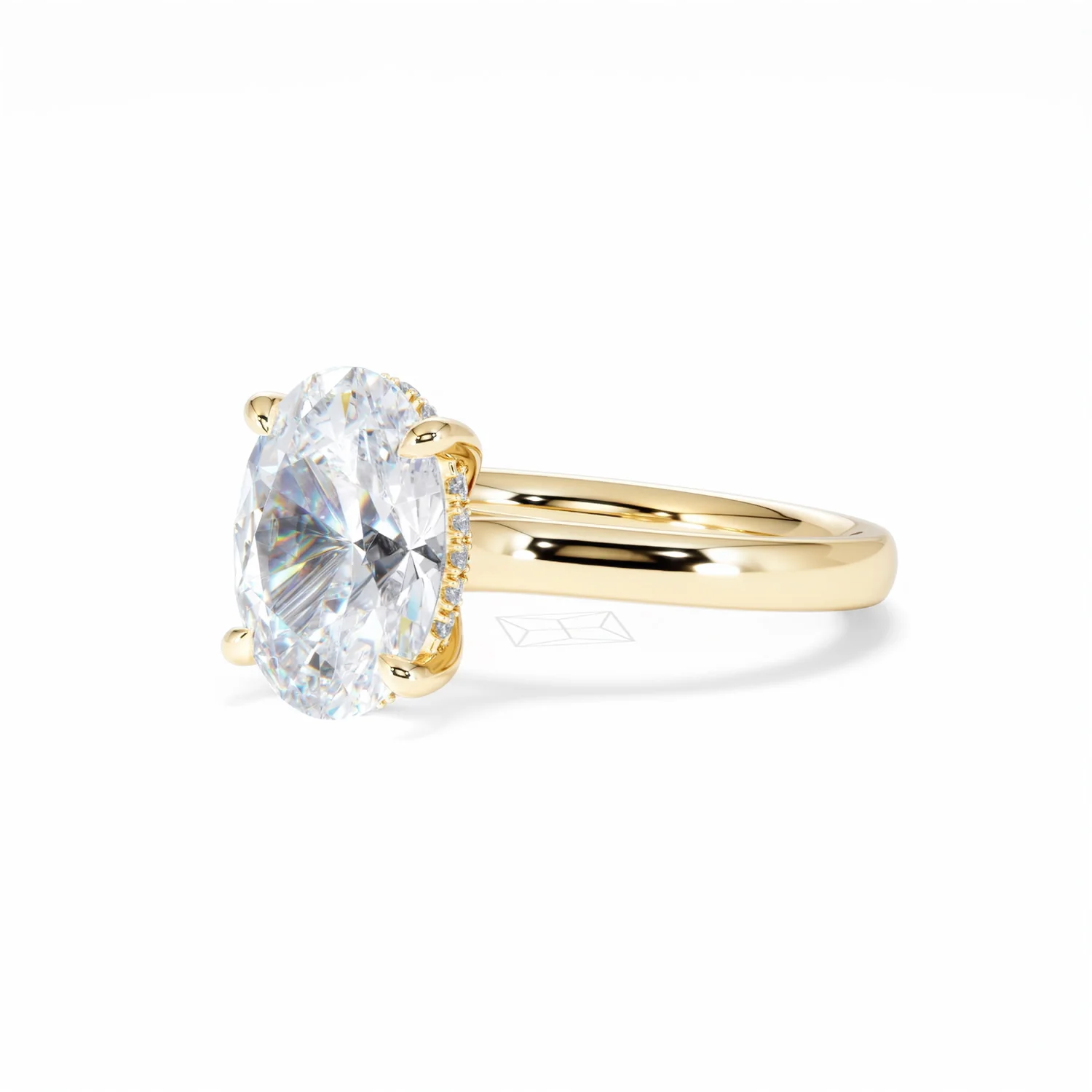 Amora Oval 3.00ct Hidden Halo Lab Diamond Engagement Ring G/VS1 Set in 18K Gold - Image 82