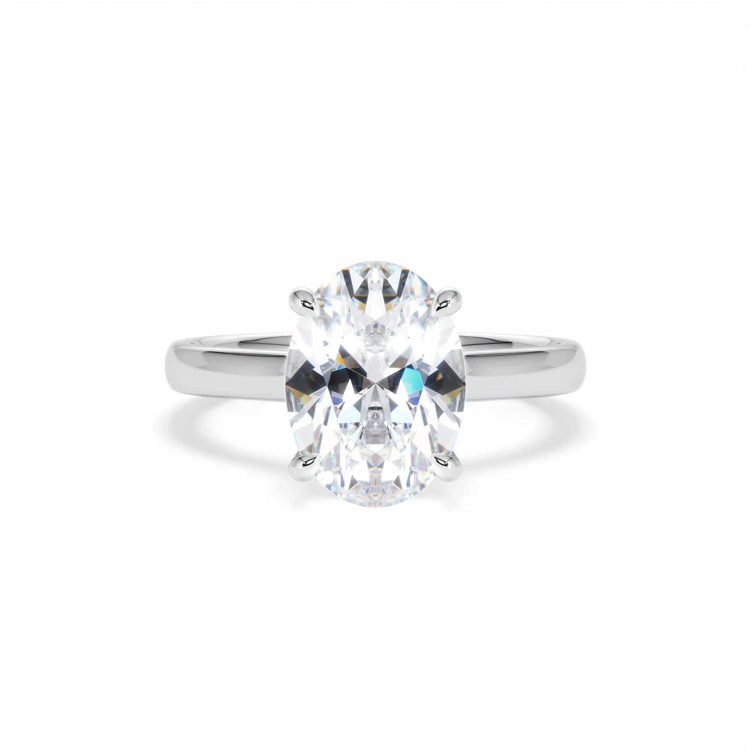Amora Oval 3.00ct Hidden Halo Lab Diamond Engagement Ring G/VS1 Set in 18K White Gold - Image 10