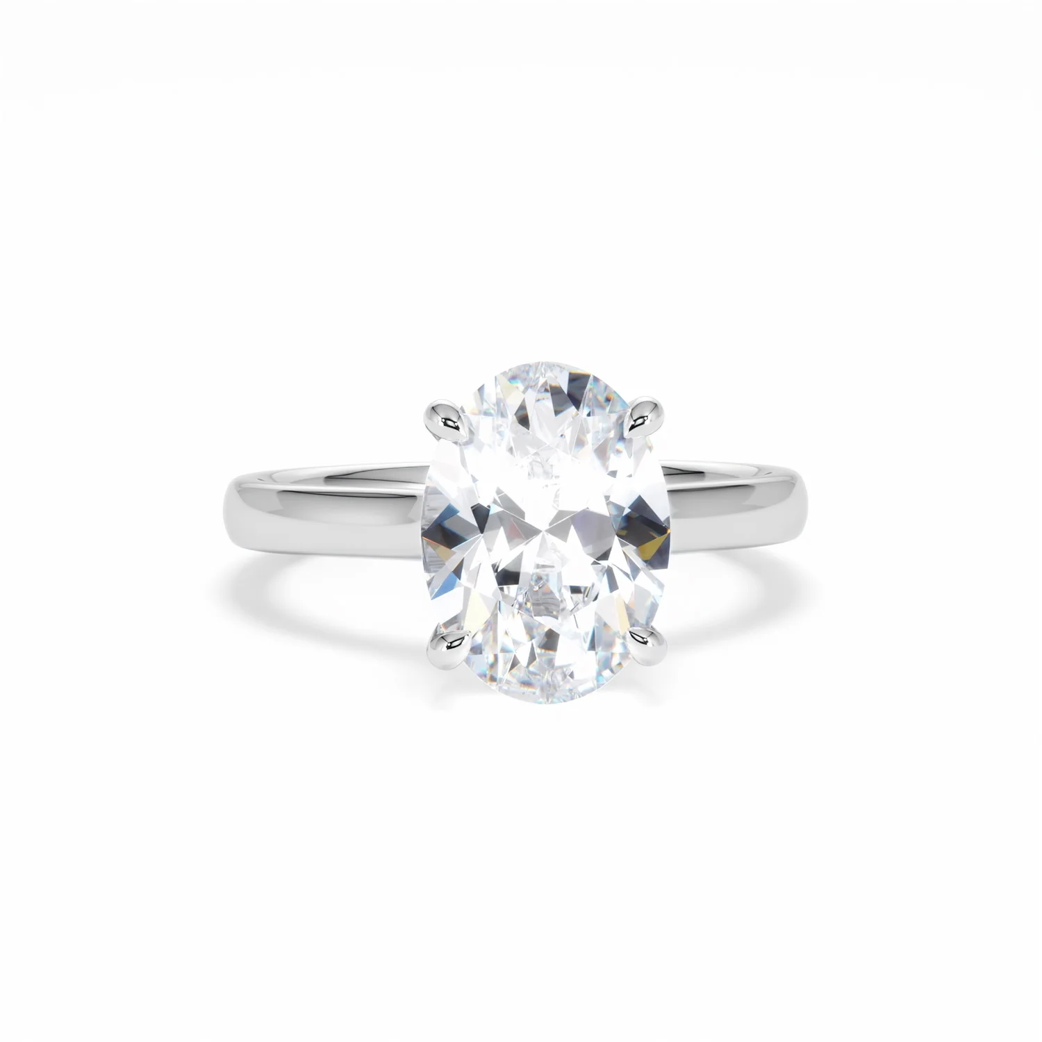 Amora Oval 3.00ct Hidden Halo Lab Diamond Engagement Ring G/VS1 Set in 18K White Gold - Image 11