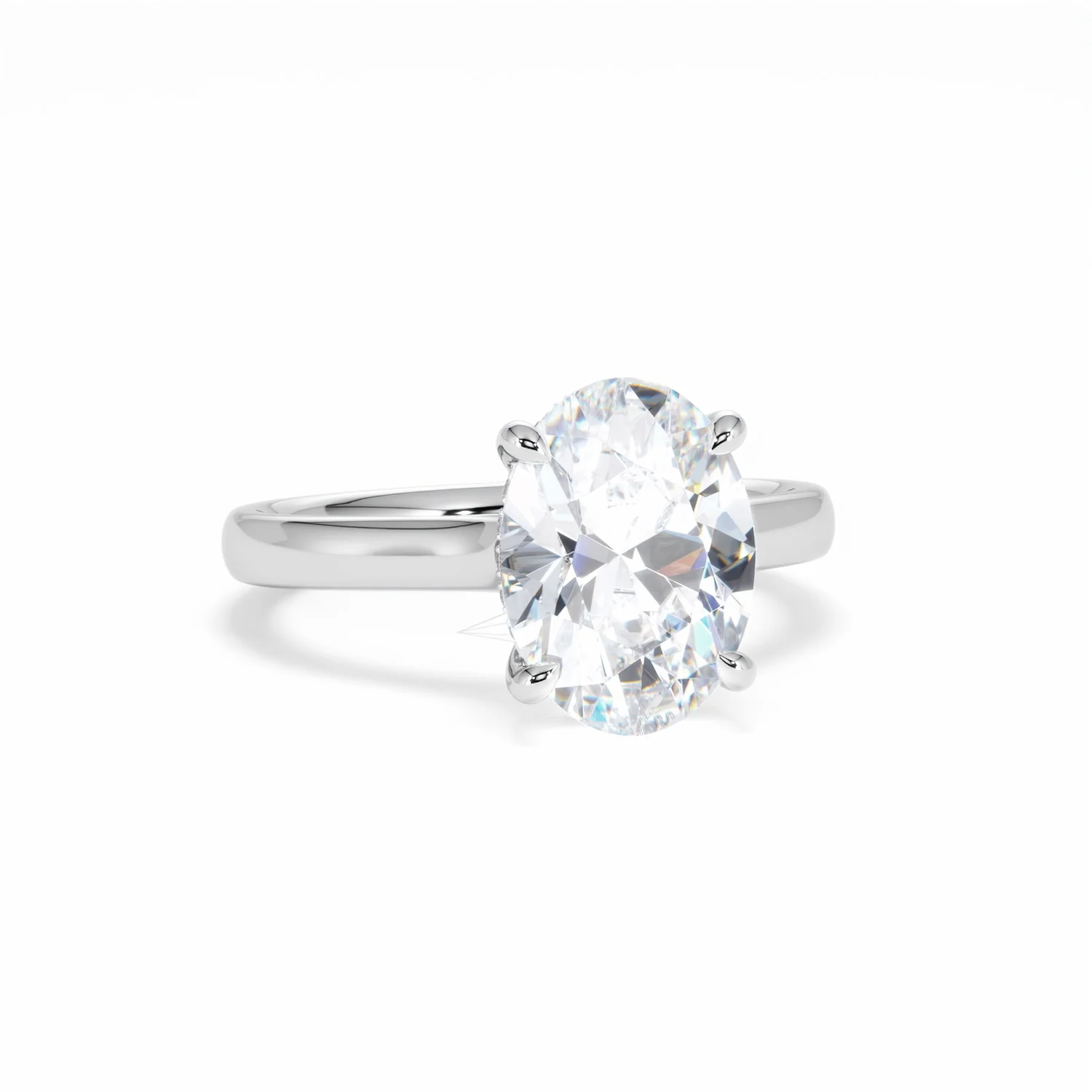 Amora Oval 3.00ct Hidden Halo Lab Diamond Engagement Ring G/VS1 Set in 18K White Gold - Image 13