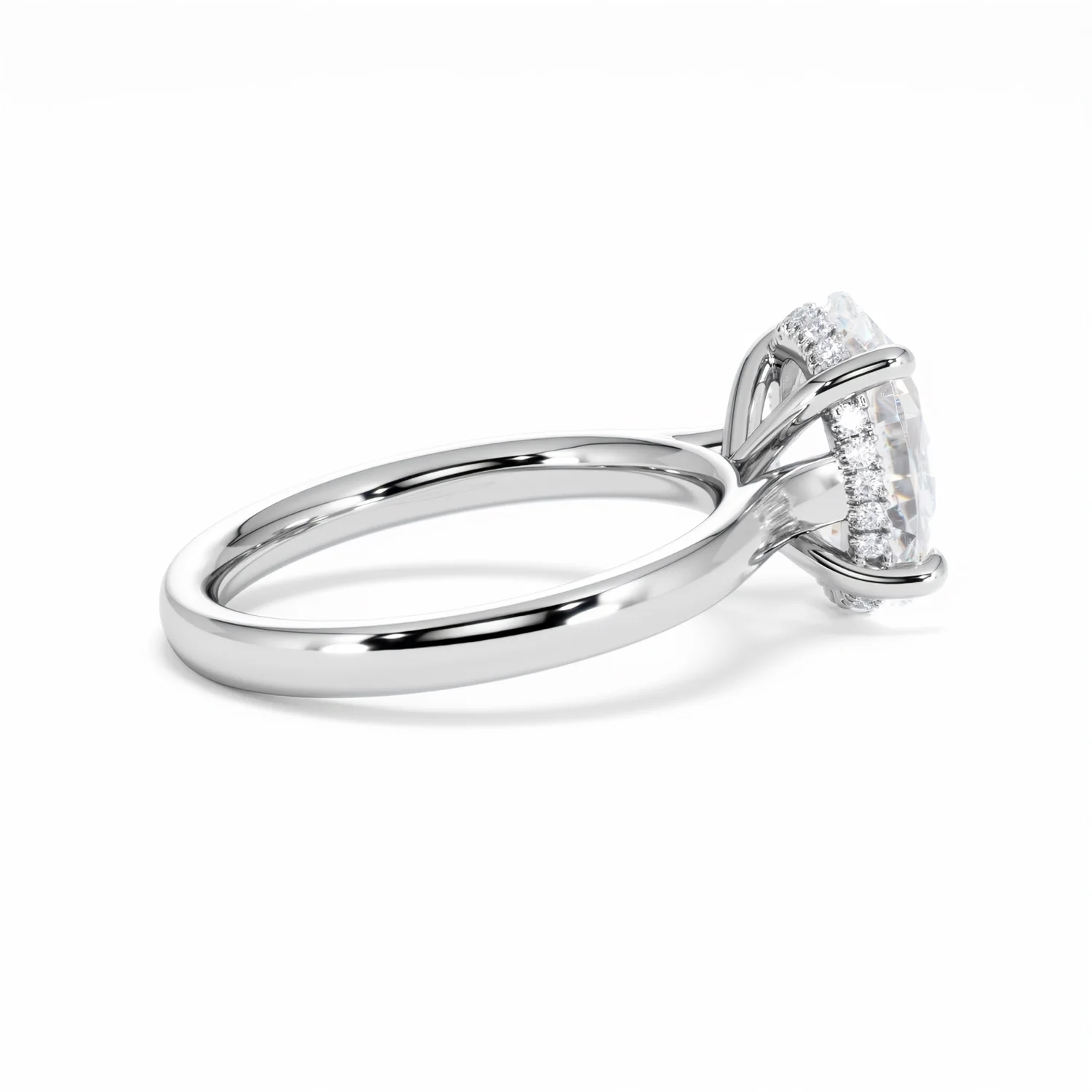 Amora Oval 3.00ct Hidden Halo Lab Diamond Engagement Ring G/VS1 Set in 18K White Gold - Image 34