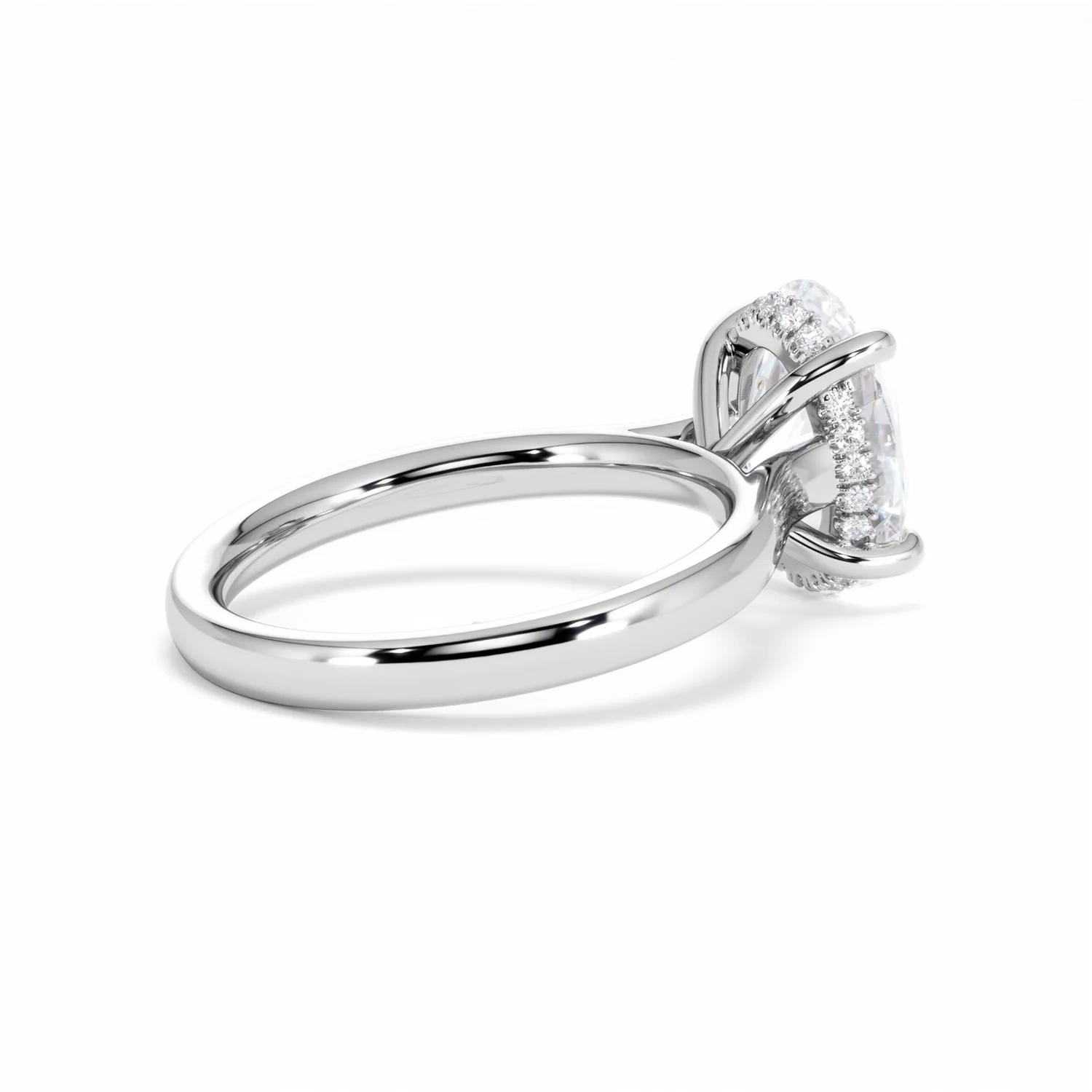 Amora Oval 3.00ct Hidden Halo Lab Diamond Engagement Ring G/VS1 Set in 18K White Gold - Image 37