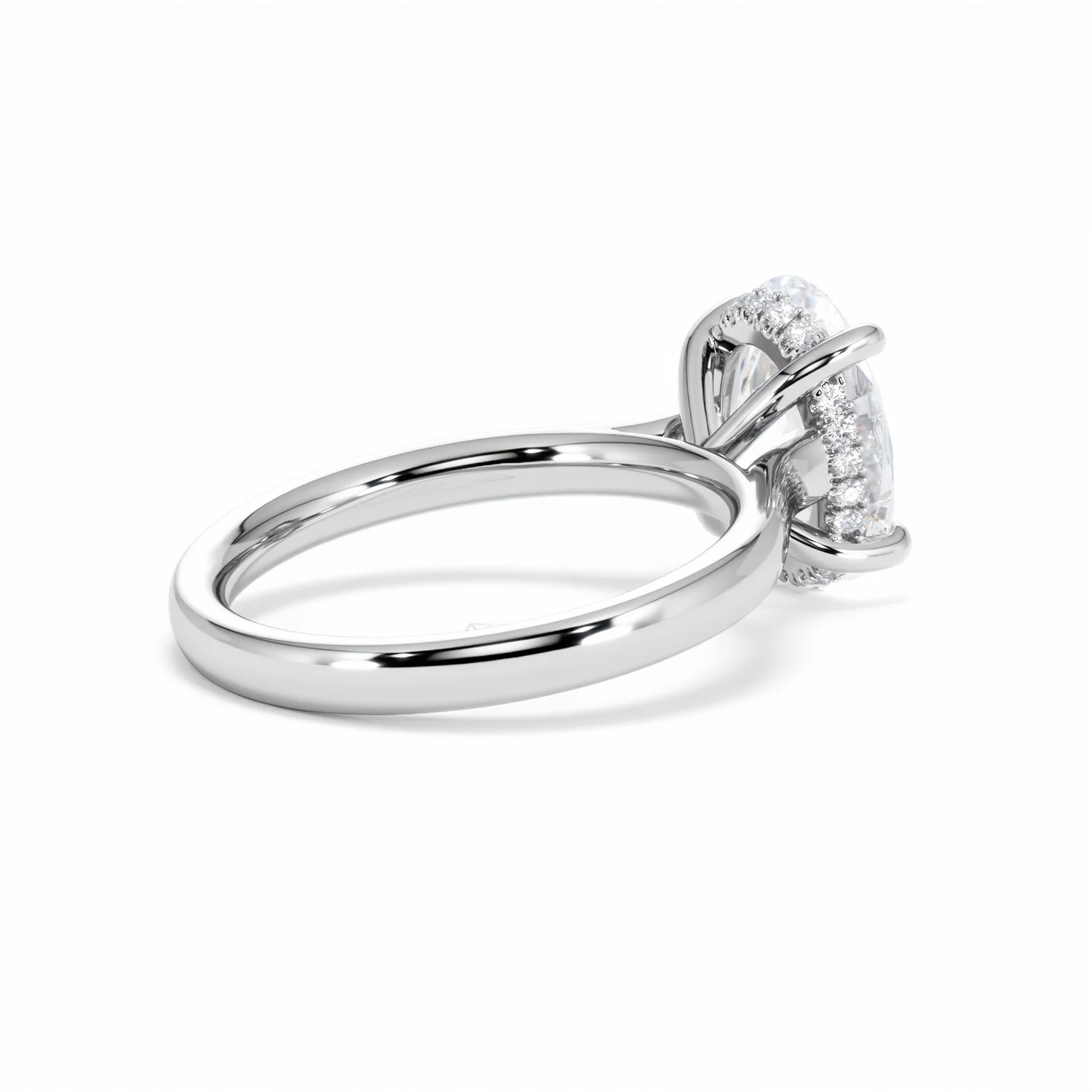 Amora Oval 3.00ct Hidden Halo Lab Diamond Engagement Ring G/VS1 Set in 18K White Gold - Image 38
