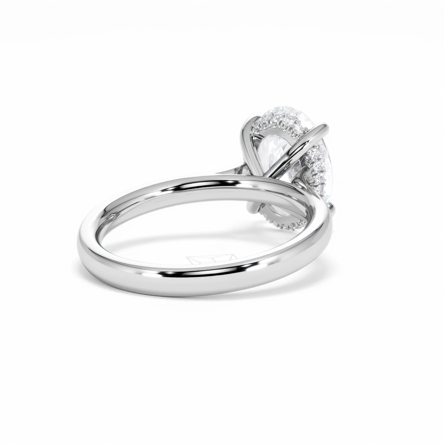 Amora Oval 3.00ct Hidden Halo Lab Diamond Engagement Ring G/VS1 Set in 18K White Gold - Image 43