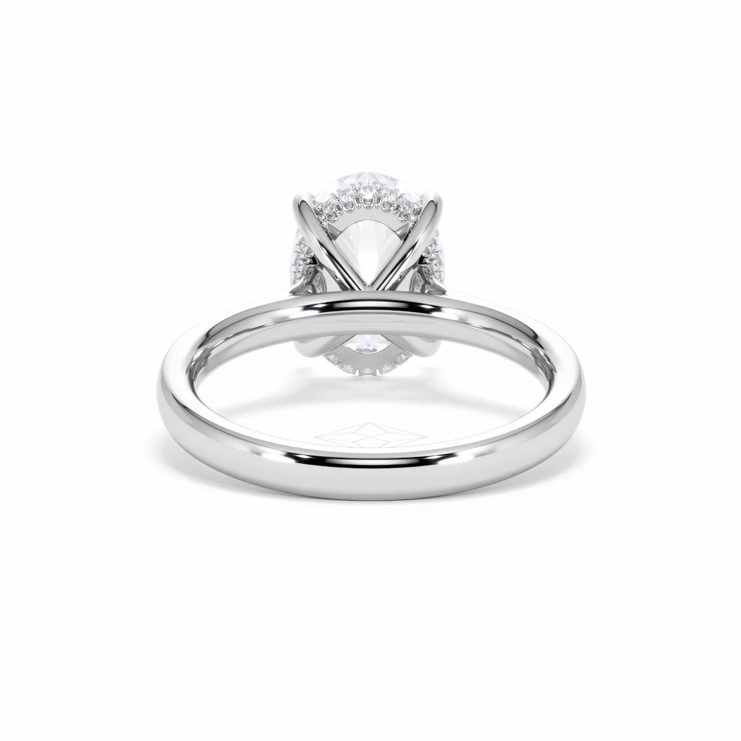 Amora Oval 3.00ct Hidden Halo Lab Diamond Engagement Ring G/VS1 Set in 18K White Gold - Image 50