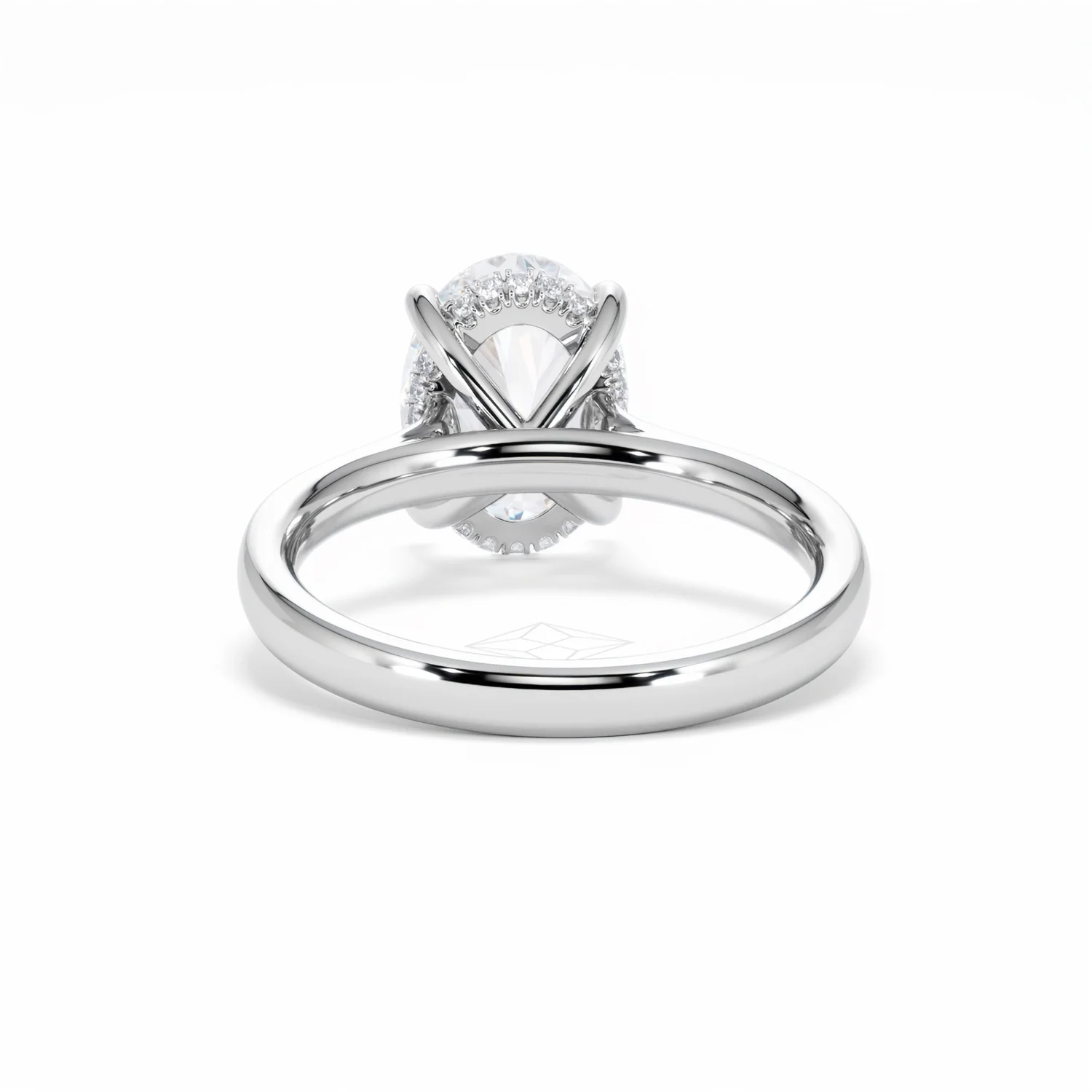 Amora Oval 3.00ct Hidden Halo Lab Diamond Engagement Ring G/VS1 Set in 18K White Gold - Image 51