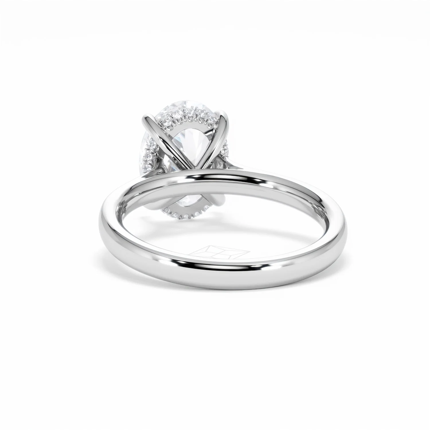 Amora Oval 3.00ct Hidden Halo Lab Diamond Engagement Ring G/VS1 Set in 18K White Gold - Image 53