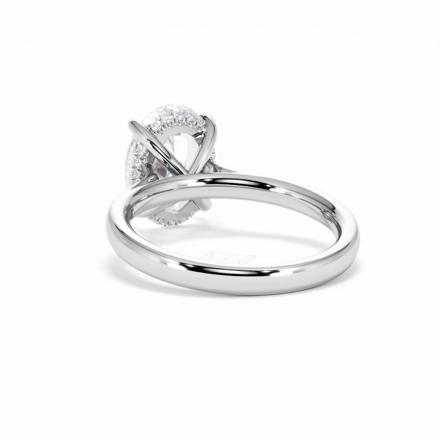 Amora Oval 3.00ct Hidden Halo Lab Diamond Engagement Ring G/VS1 Set in 18K White Gold - Image 55