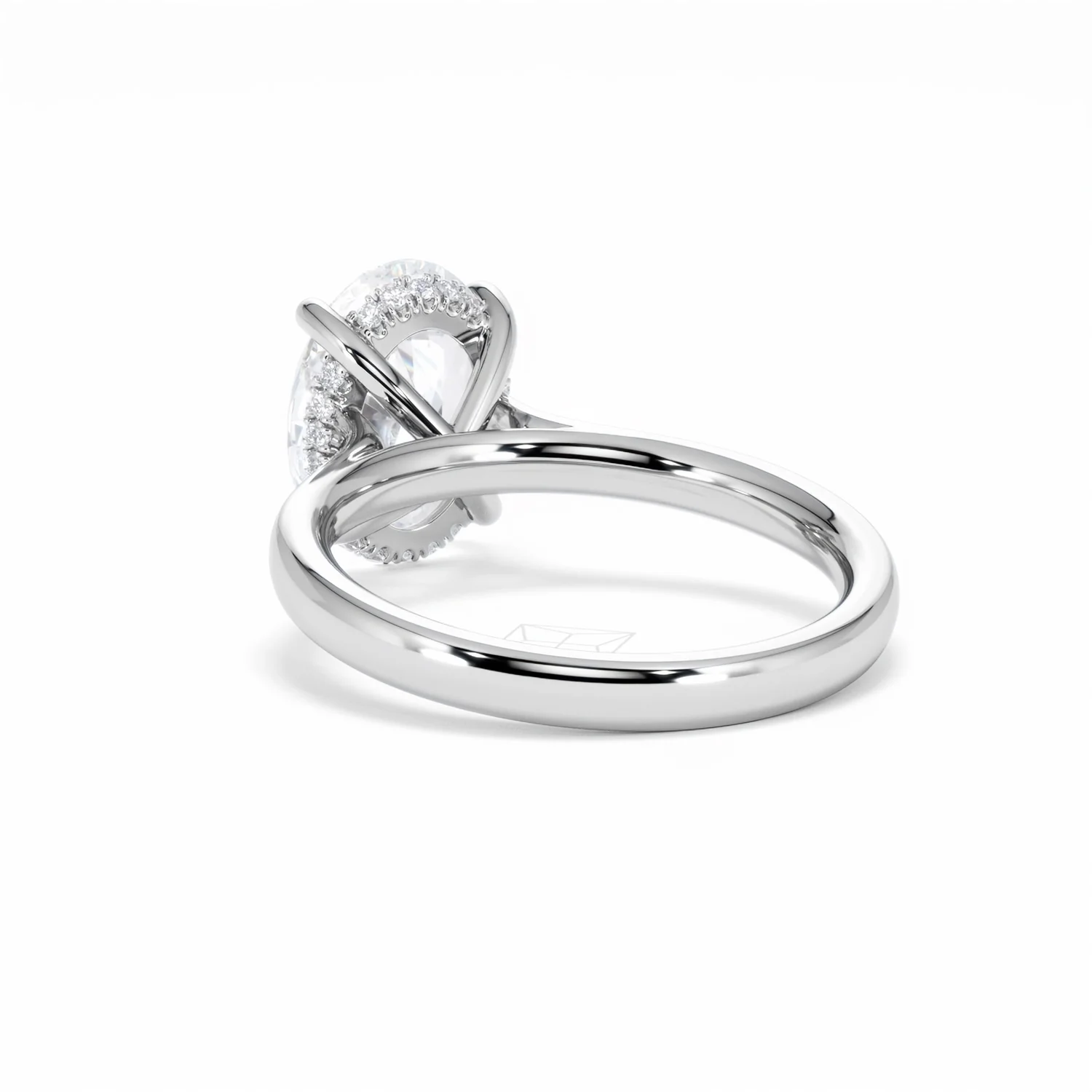 Amora Oval 3.00ct Hidden Halo Lab Diamond Engagement Ring G/VS1 Set in 18K White Gold - Image 56