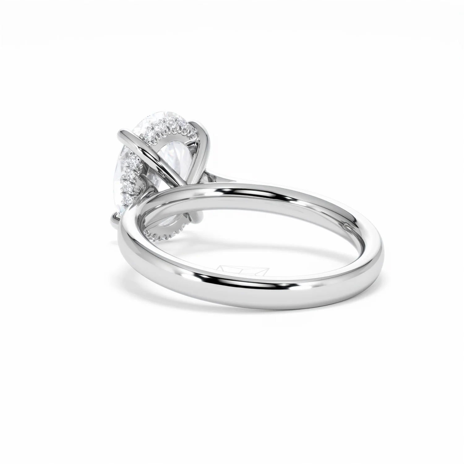 Amora Oval 3.00ct Hidden Halo Lab Diamond Engagement Ring G/VS1 Set in 18K White Gold - Image 57
