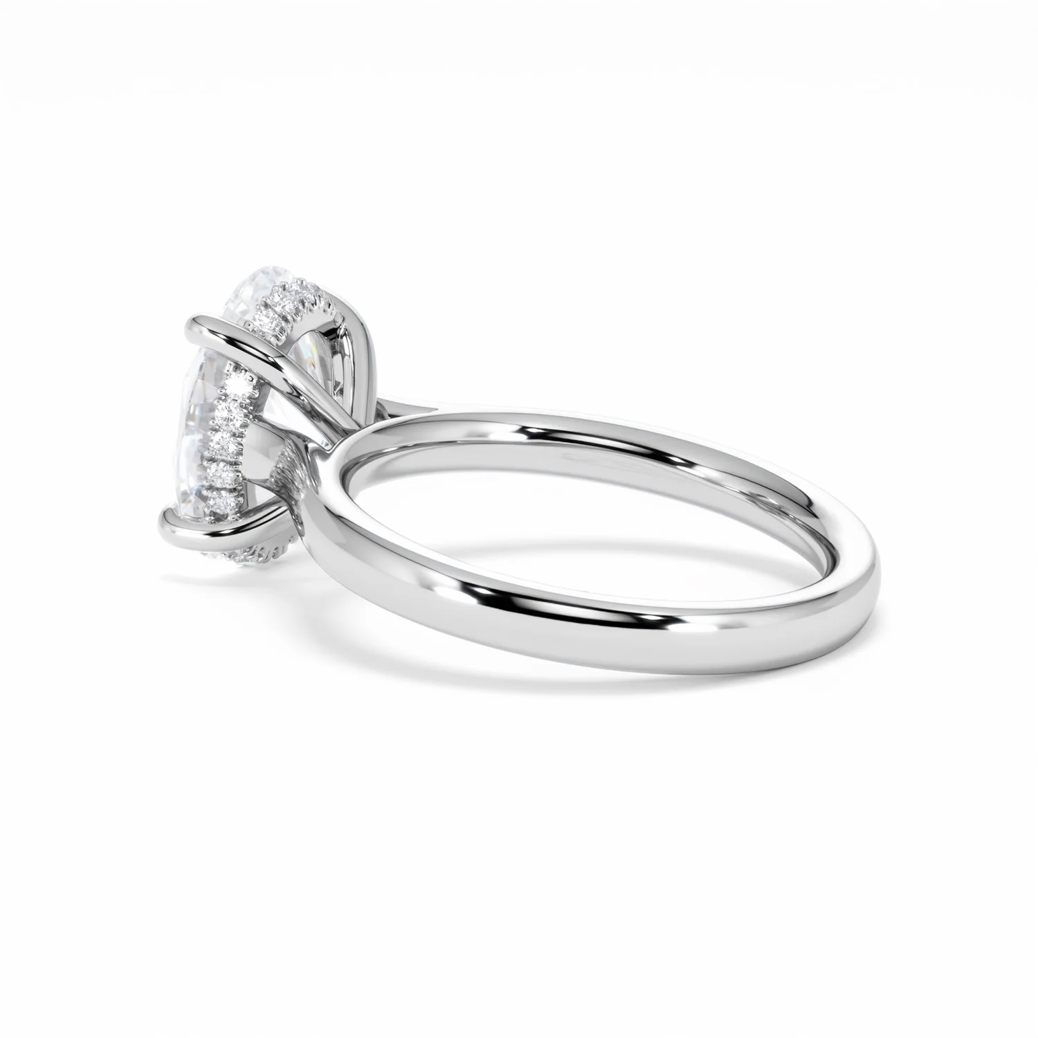 Amora Oval 3.00ct Hidden Halo Lab Diamond Engagement Ring G/VS1 Set in 18K White Gold - Image 63
