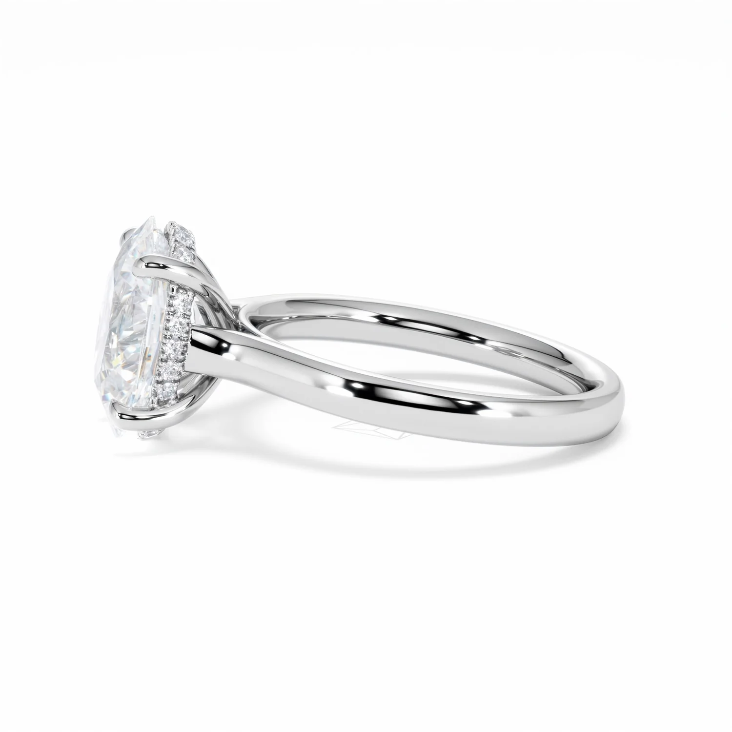 Amora Oval 3.00ct Hidden Halo Lab Diamond Engagement Ring G/VS1 Set in 18K White Gold - Image 72