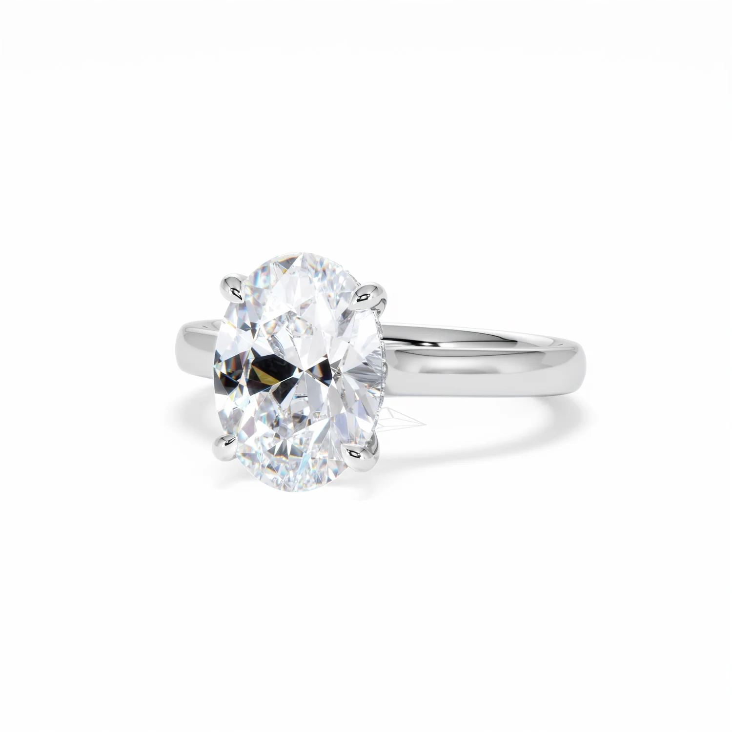 Amora Oval 3.00ct Hidden Halo Lab Diamond Engagement Ring G/VS1 Set in 18K White Gold - Image 86