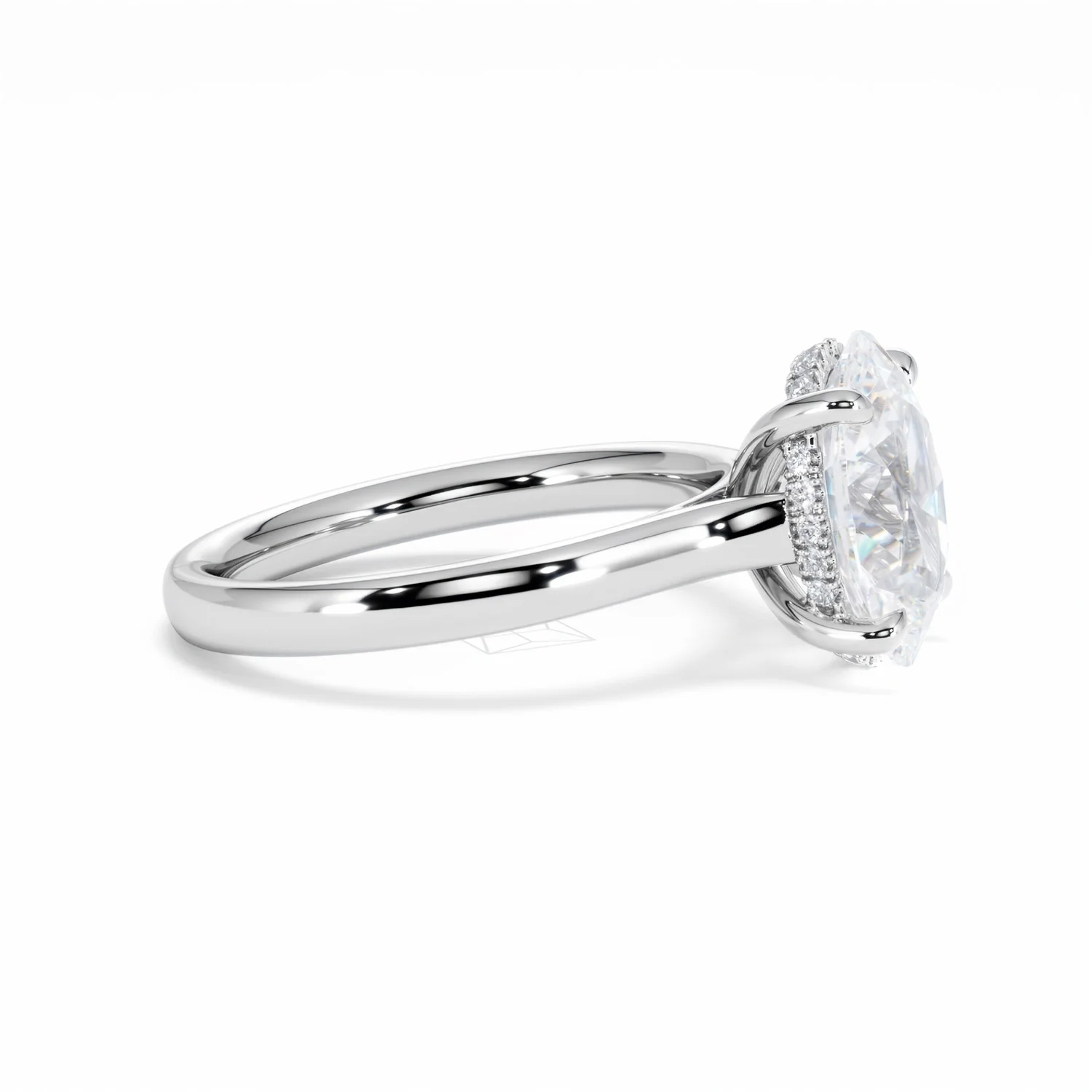 Amora Oval 3.00ct Hidden Halo Lab Diamond Engagement Ring G/VS1 Set in Platinum - Image 26
