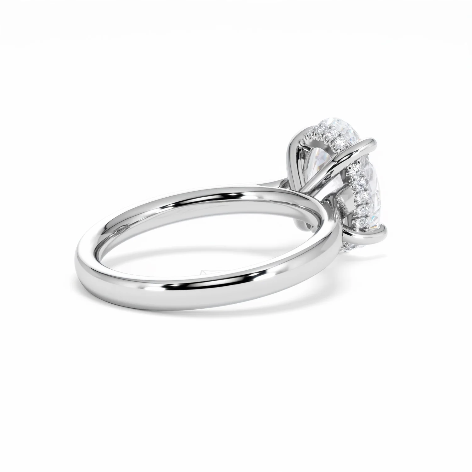 Amora Oval 3.00ct Hidden Halo Lab Diamond Engagement Ring G/VS1 Set in Platinum - Image 39