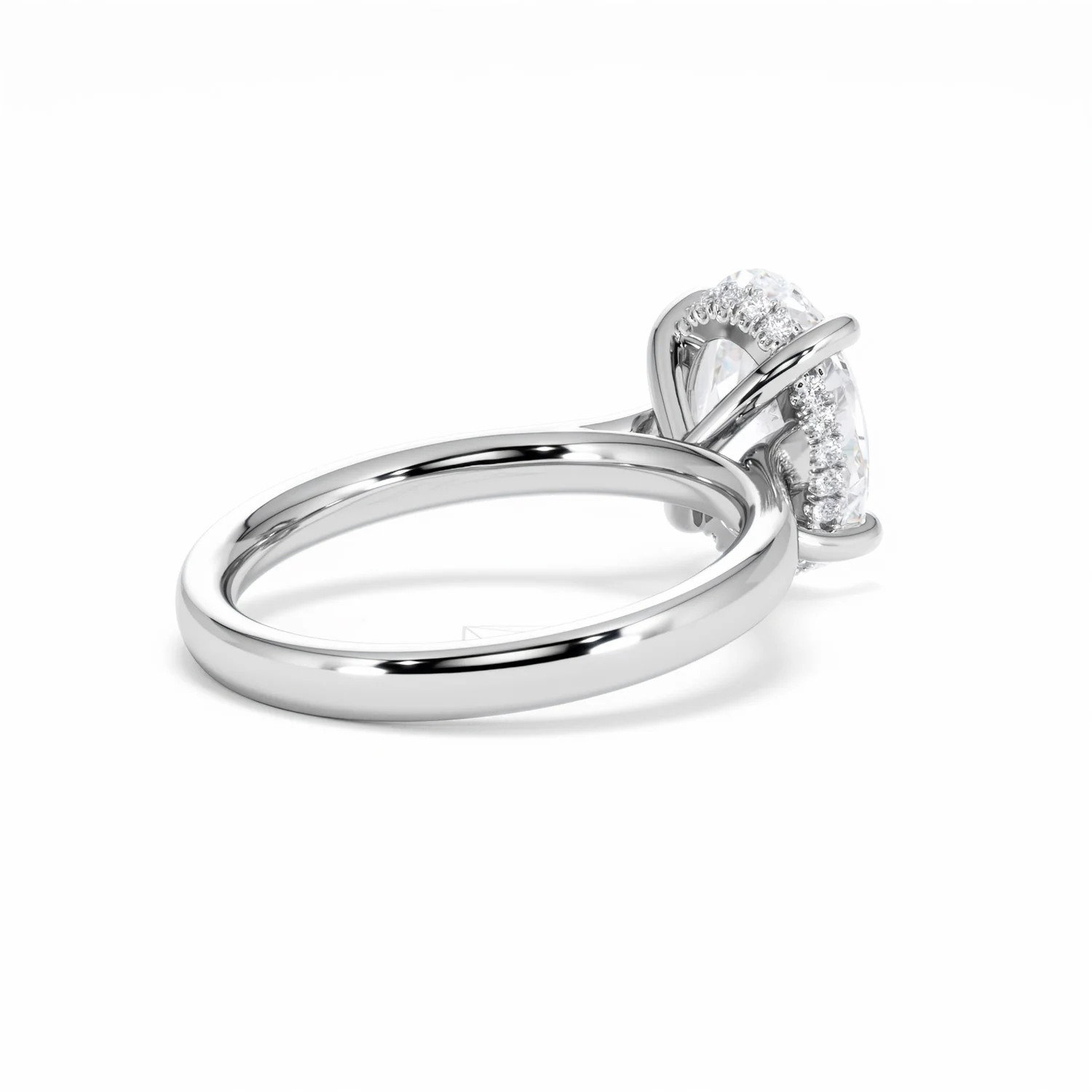 Amora Oval 3.00ct Hidden Halo Lab Diamond Engagement Ring G/VS1 Set in Platinum - Image 40