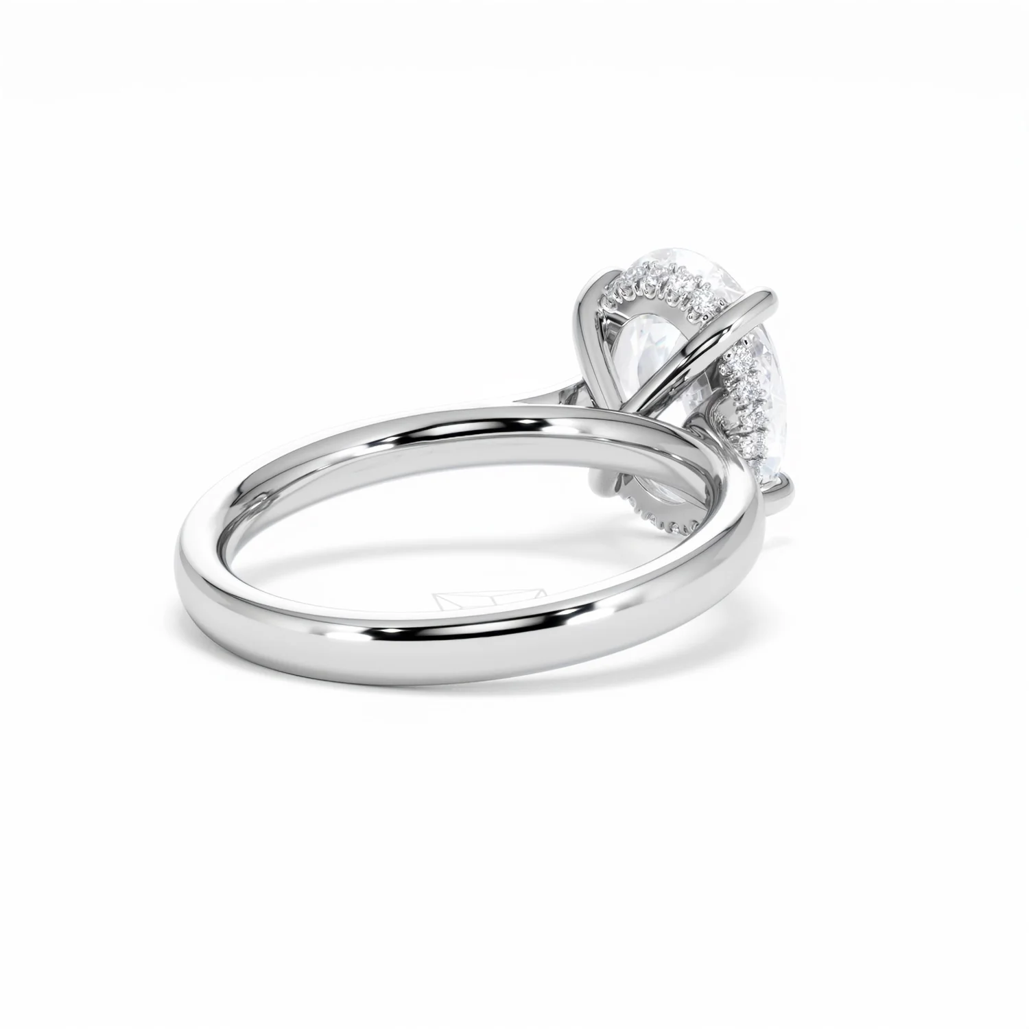 Amora Oval 3.00ct Hidden Halo Lab Diamond Engagement Ring G/VS1 Set in Platinum - Image 42