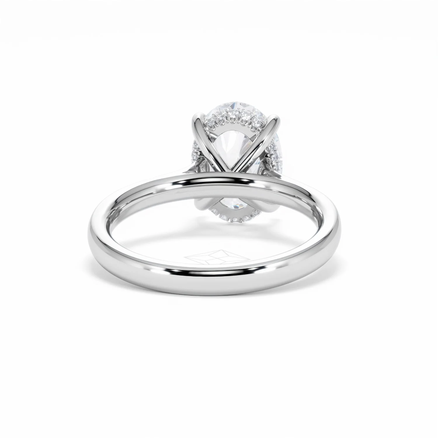 Amora Oval 3.00ct Hidden Halo Lab Diamond Engagement Ring G/VS1 Set in Platinum - Image 48
