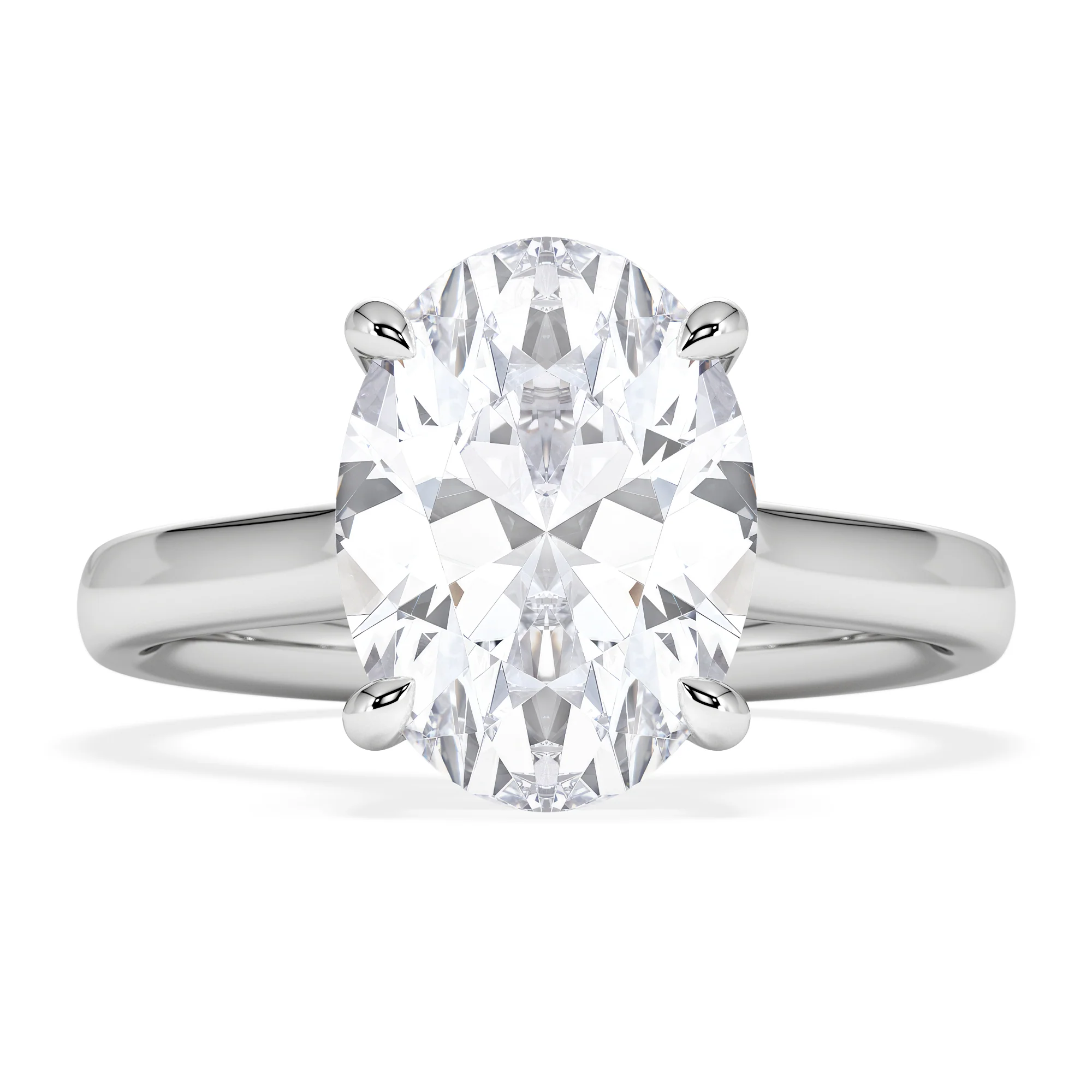 Amora Oval 3.00ct Hidden Halo Lab Diamond Engagement Ring G/VS1 Set in Platinum - Image 5