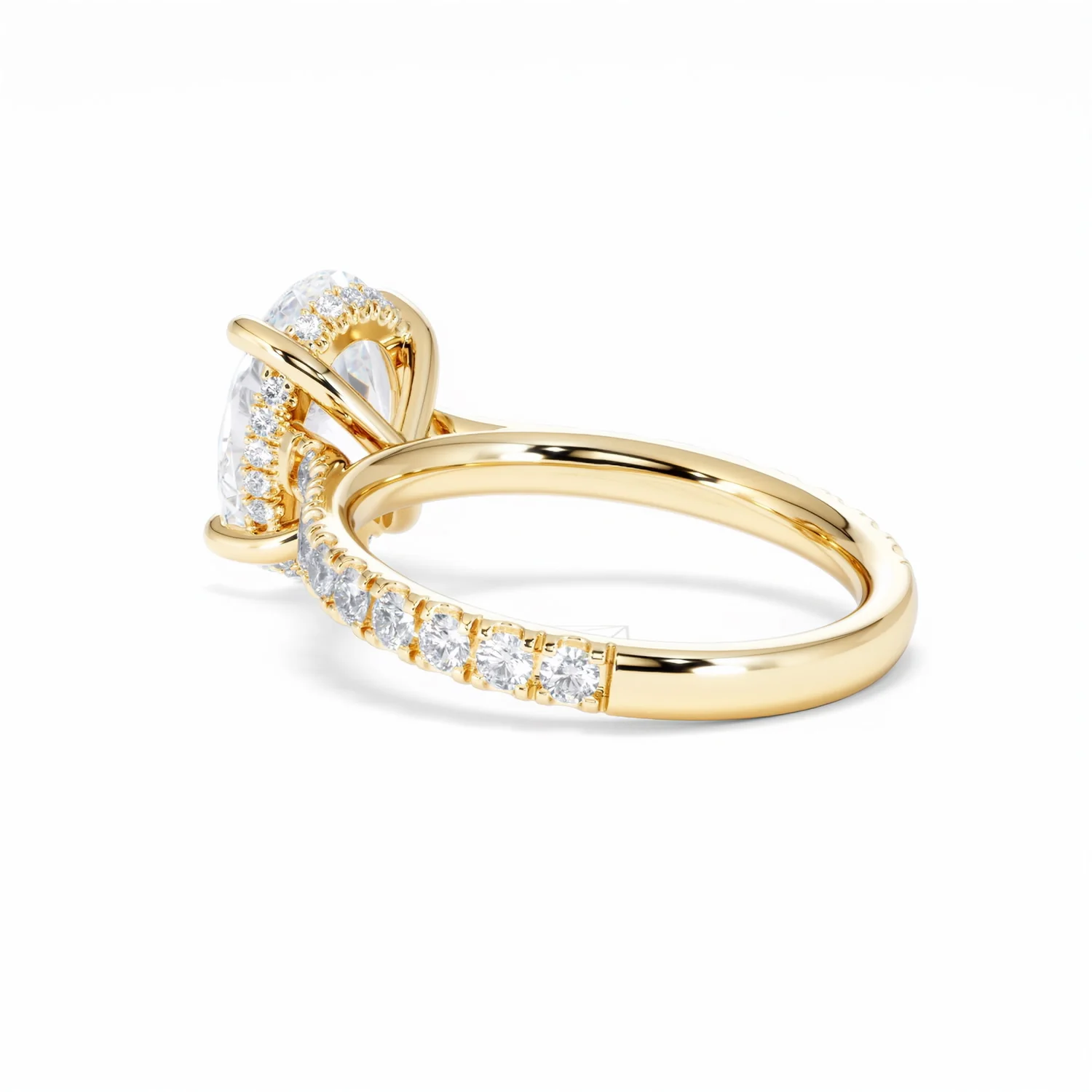 Amora Oval 3.00ct Hidden Halo Lab Diamond Engagement Ring With Side Stones Set in 18K Gold - Image 60