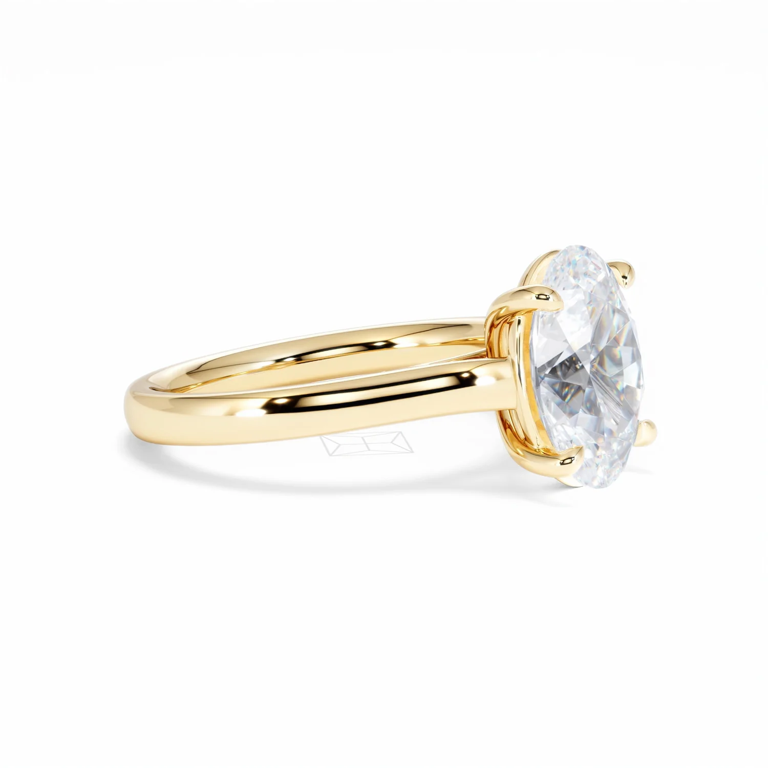 Amora Oval 3.00ct Lab Diamond Engagement Ring G/VS1 Set in 18K Gold - Image 22