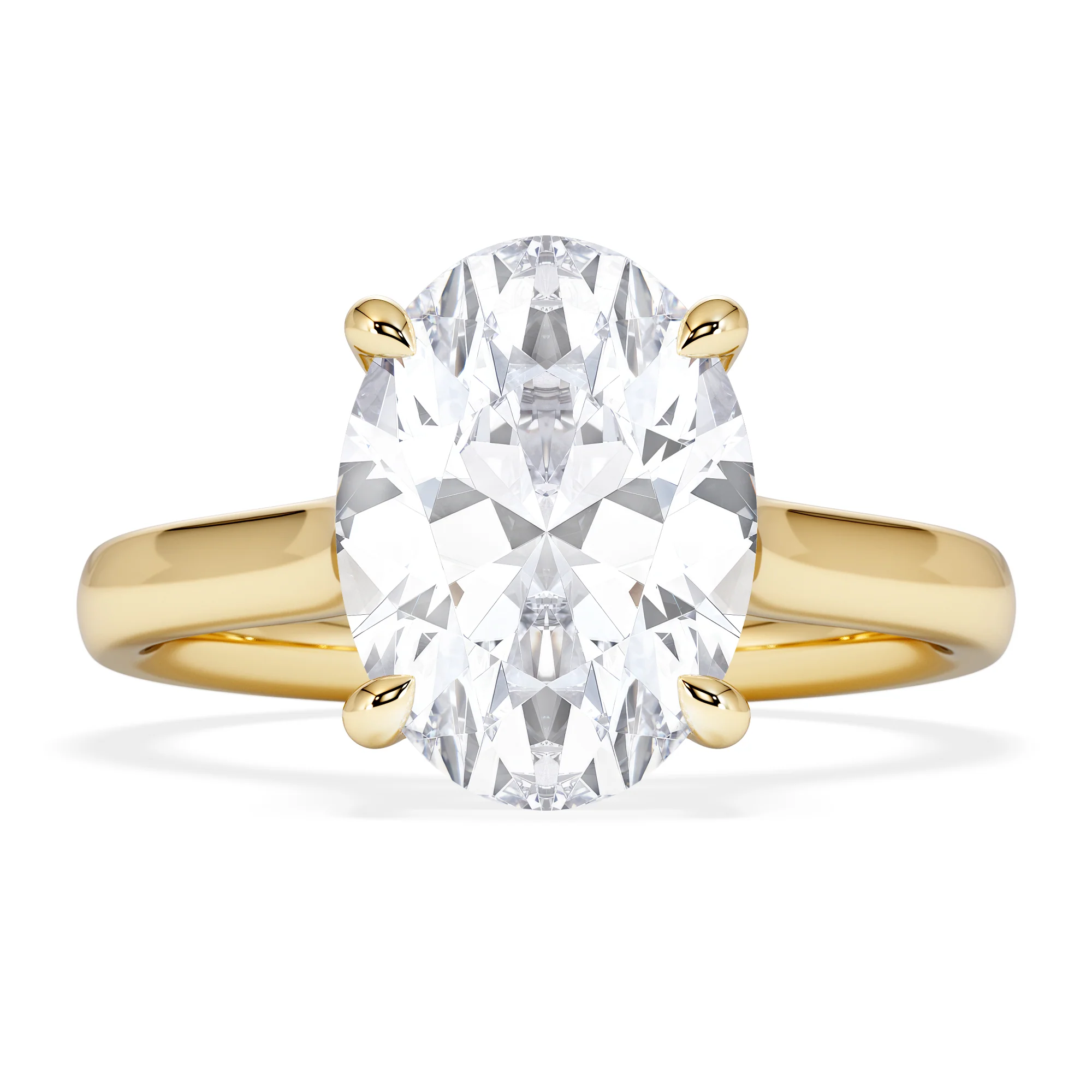Amora Oval 3.00ct Lab Diamond Engagement Ring G/VS1 Set in 18K Gold - Image 5