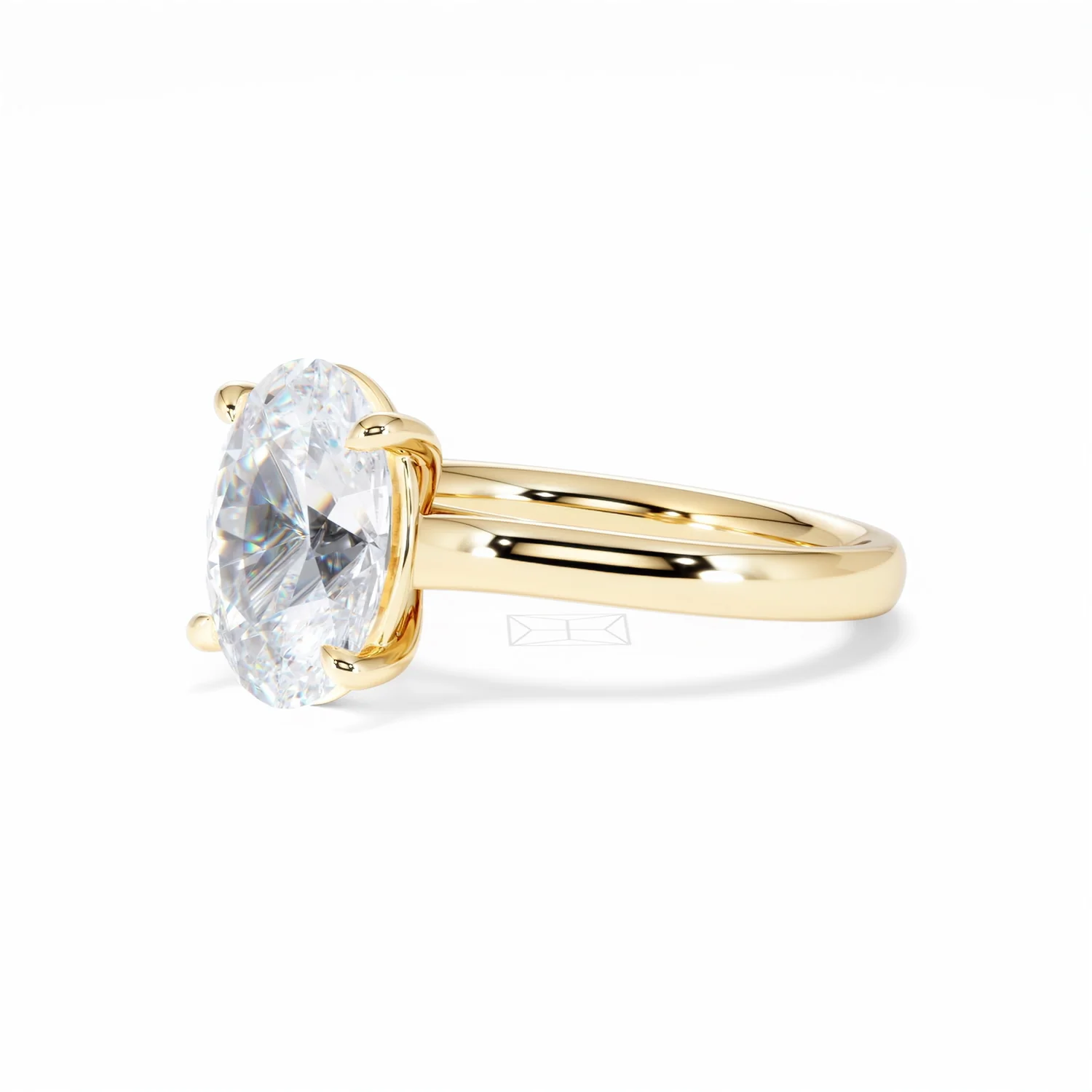 Amora Oval 3.00ct Lab Diamond Engagement Ring G/VS1 Set in 18K Gold - Image 80