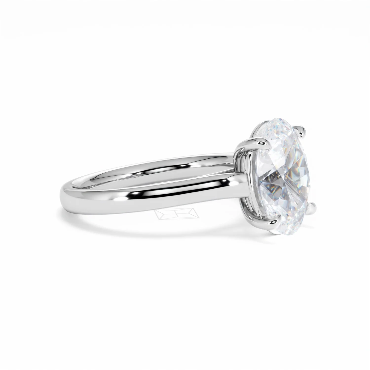 Amora Oval 3.00ct Lab Diamond Engagement Ring G/VS1 Set in 18K White Gold - Image 22