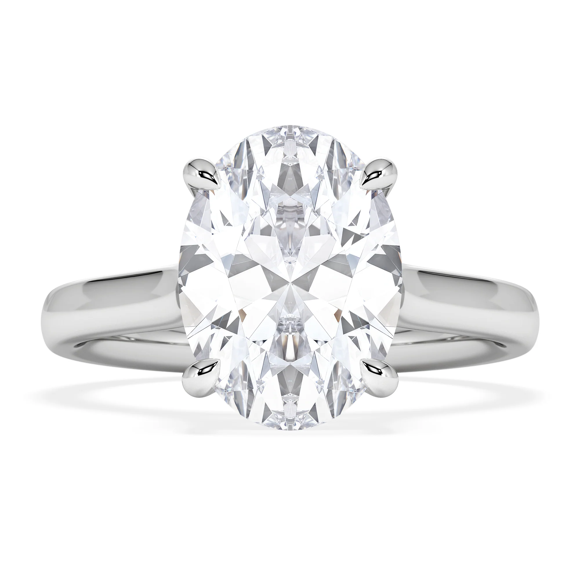 Amora Oval 3.00ct Lab Diamond Engagement Ring G/VS1 Set in 18K White Gold - Image 5