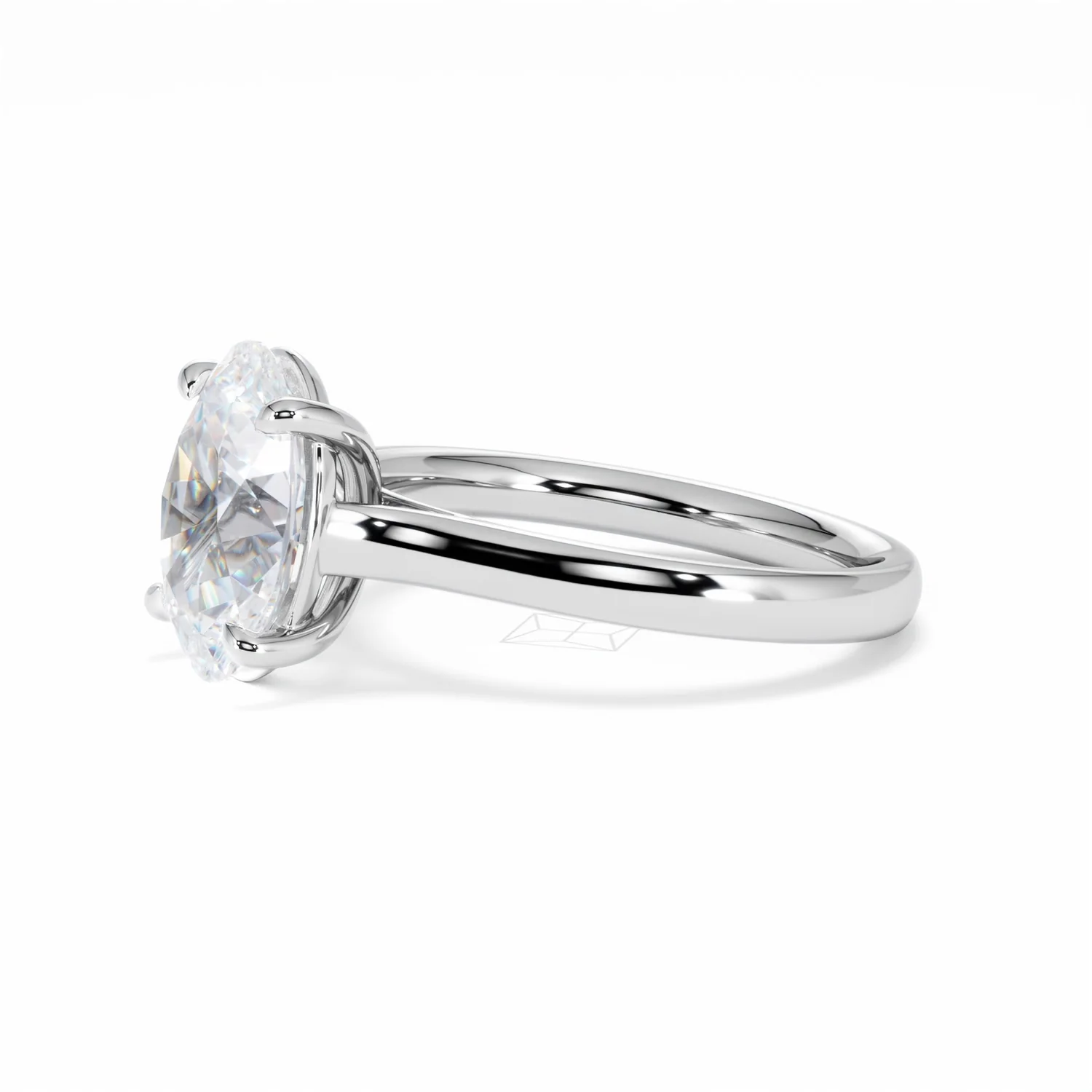 Amora Oval 3.00ct Lab Diamond Engagement Ring G/VS1 Set in 18K White Gold - Image 76