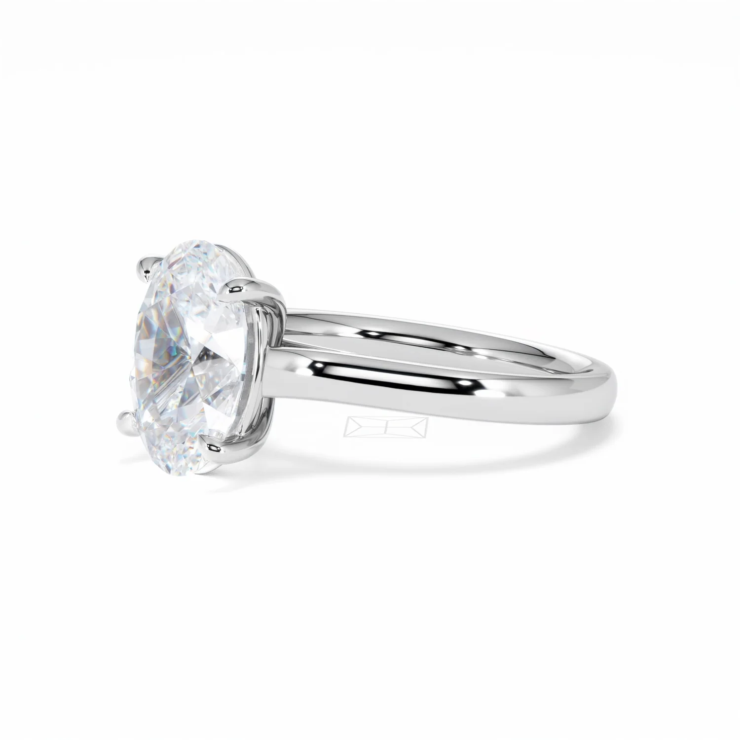 Amora Oval 3.00ct Lab Diamond Engagement Ring G/VS1 Set in 18K White Gold - Image 79