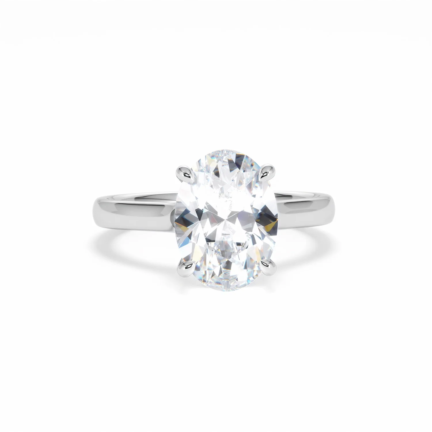 Amora Oval 3.00ct Lab Diamond Engagement Ring G/VS1 Set in Platinum - Image 11