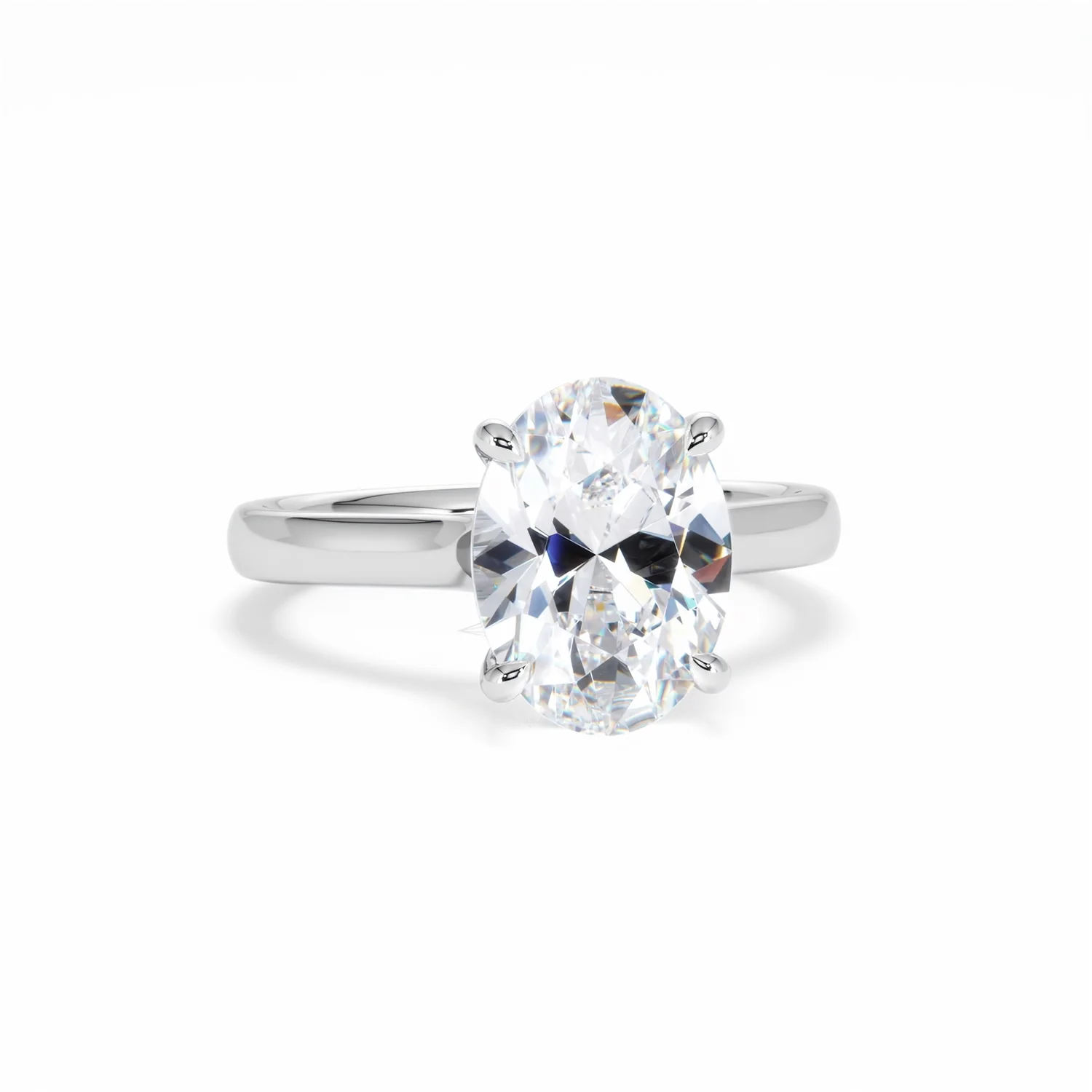 Amora Oval 3.00ct Lab Diamond Engagement Ring G/VS1 Set in Platinum - Image 12