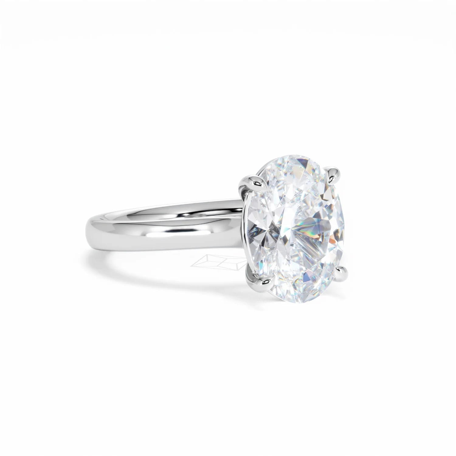 Amora Oval 3.00ct Lab Diamond Engagement Ring G/VS1 Set in Platinum - Image 16