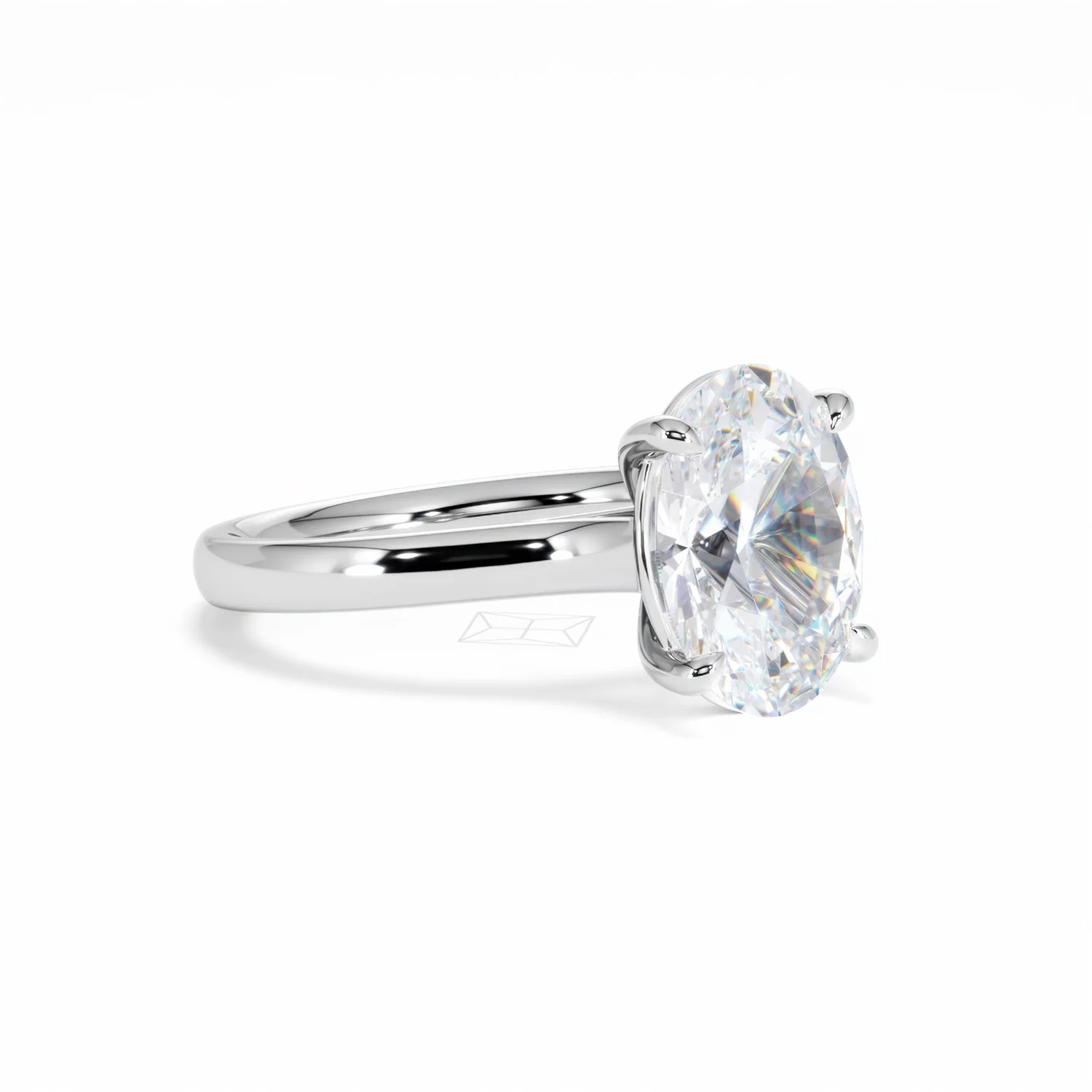 Amora Oval 3.00ct Lab Diamond Engagement Ring G/VS1 Set in Platinum - Image 18
