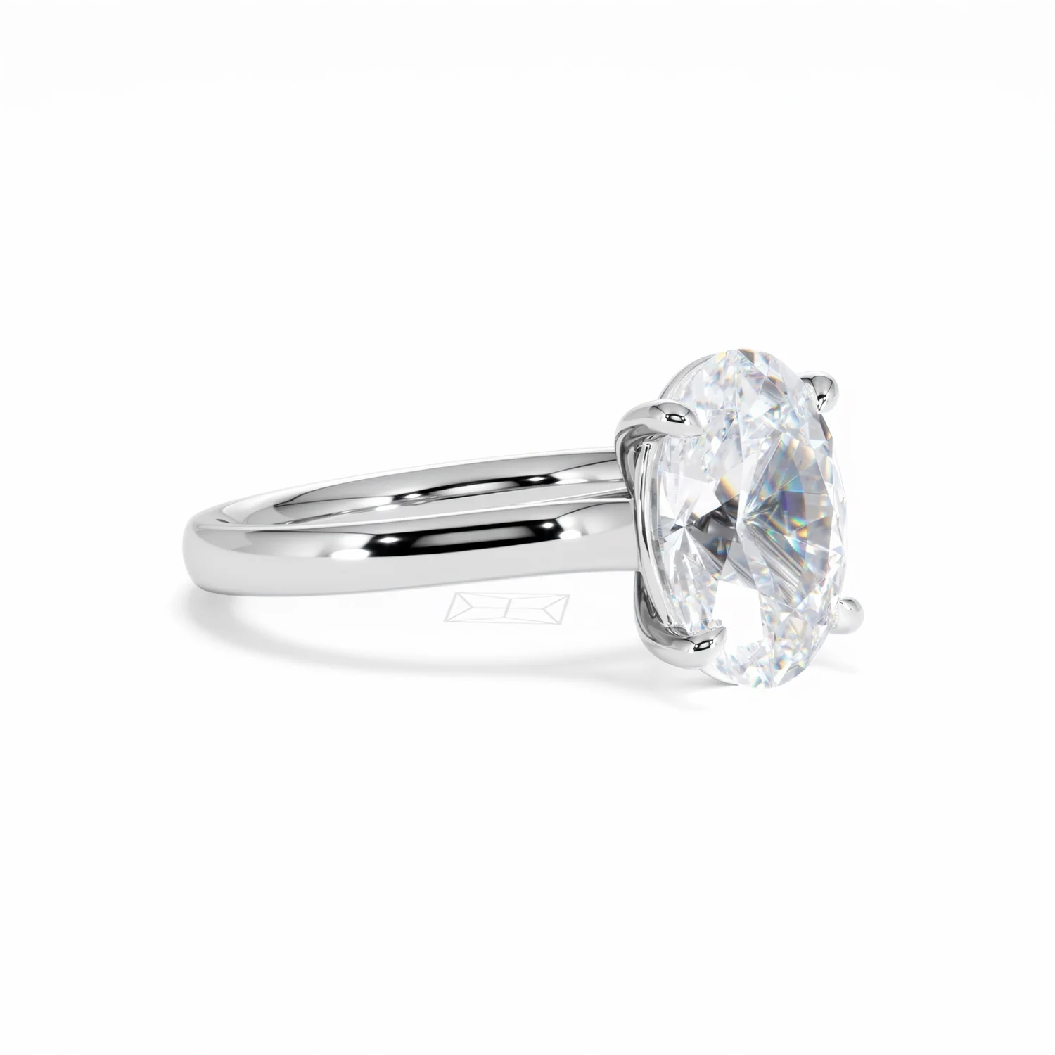Amora Oval 3.00ct Lab Diamond Engagement Ring G/VS1 Set in Platinum - Image 19