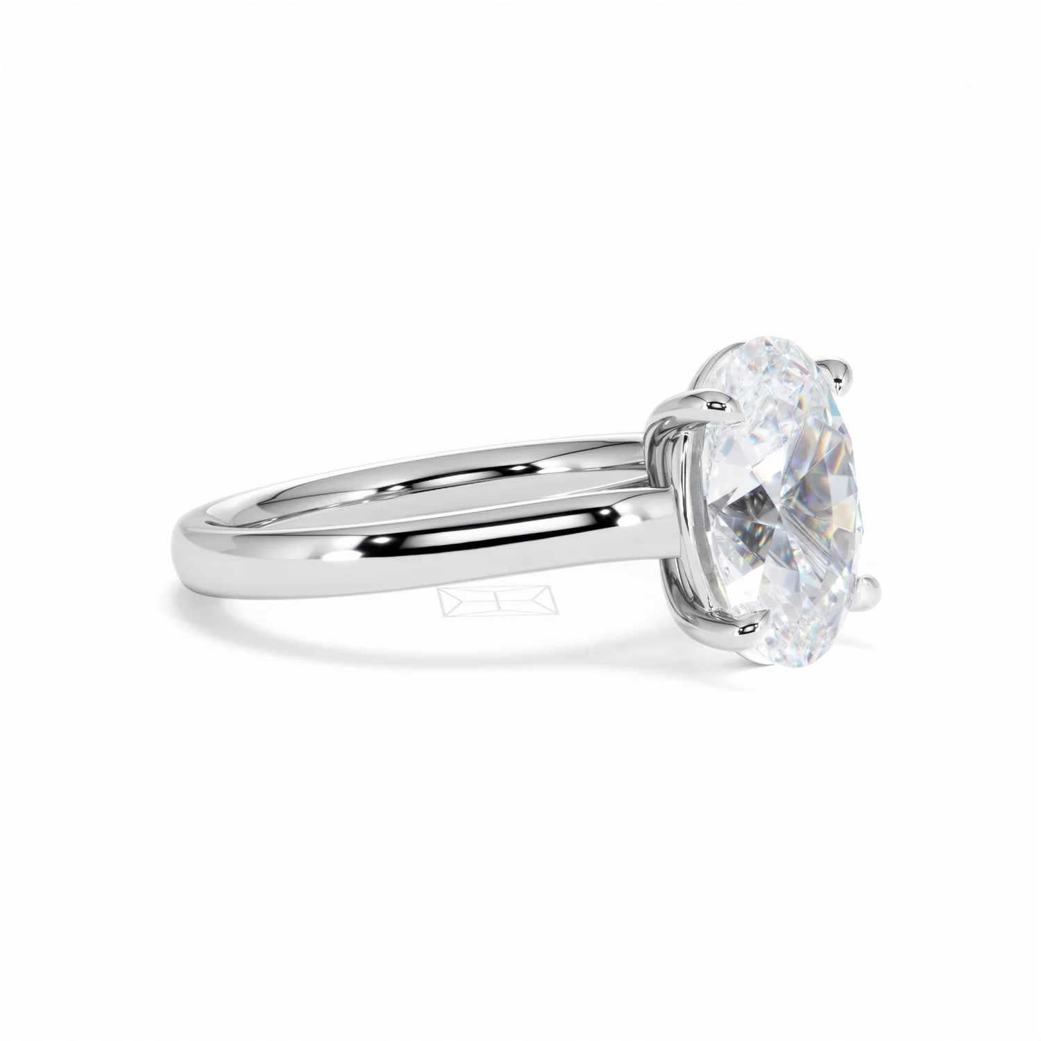 Amora Oval 3.00ct Lab Diamond Engagement Ring G/VS1 Set in Platinum - Image 21