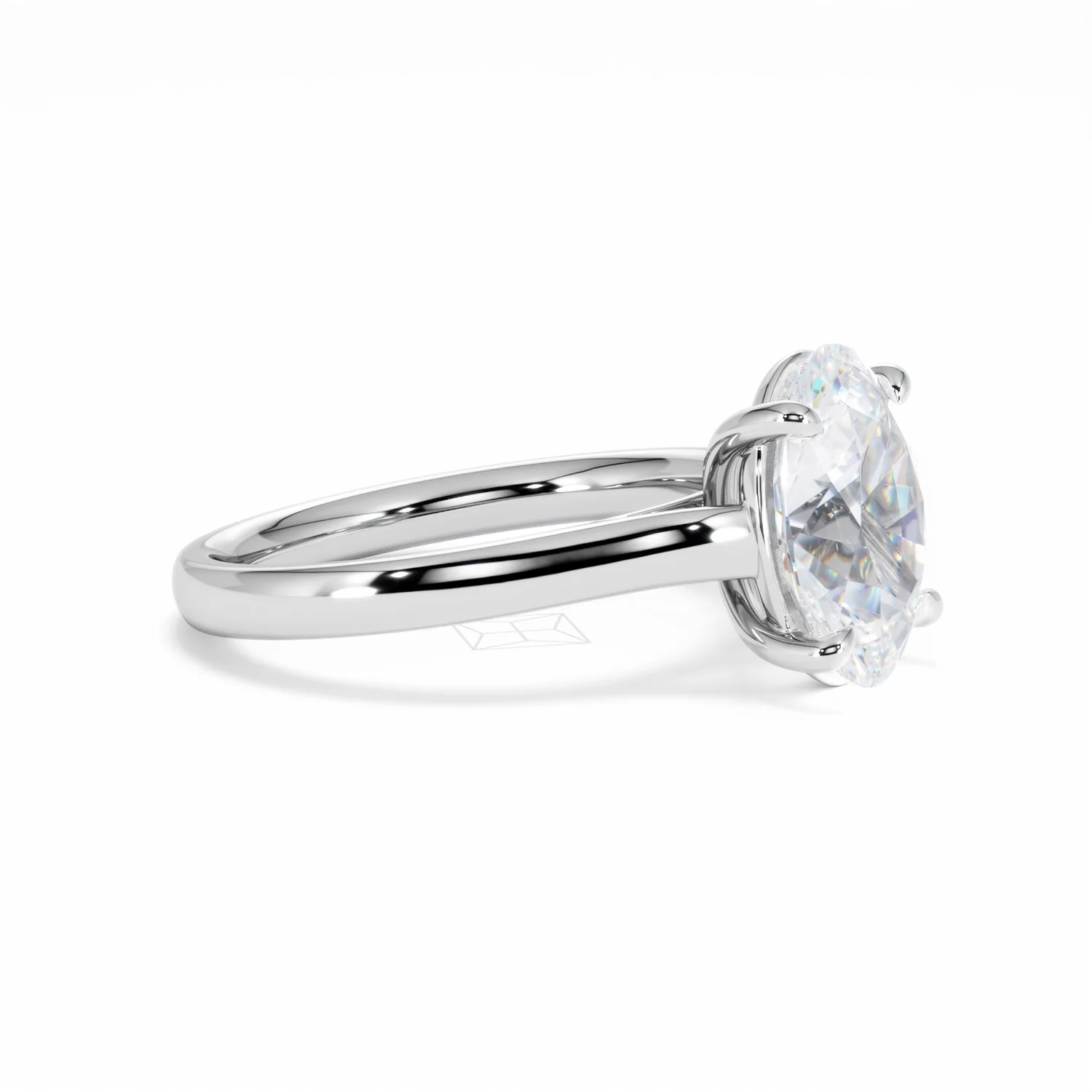 Amora Oval 3.00ct Lab Diamond Engagement Ring G/VS1 Set in Platinum - Image 23