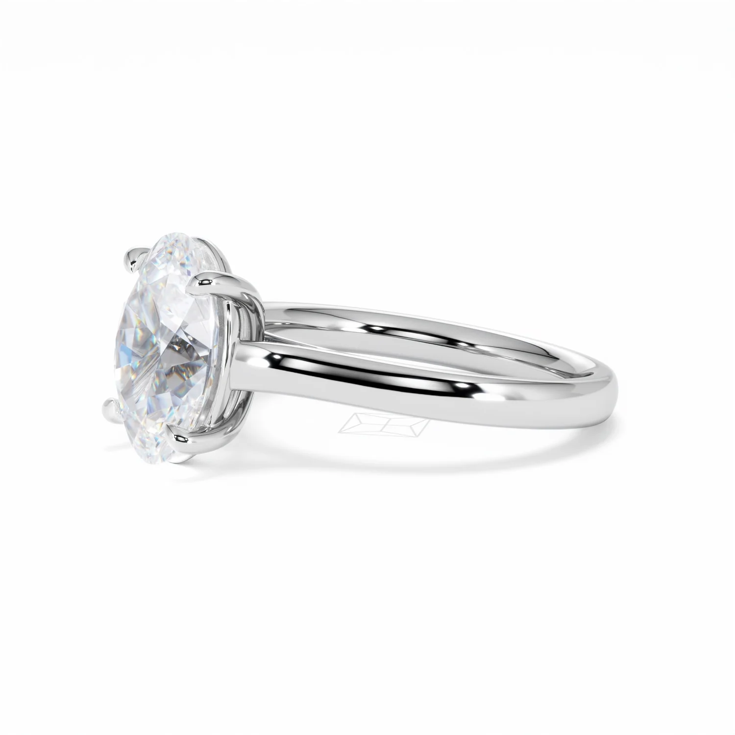 Amora Oval 3.00ct Lab Diamond Engagement Ring G/VS1 Set in Platinum - Image 77