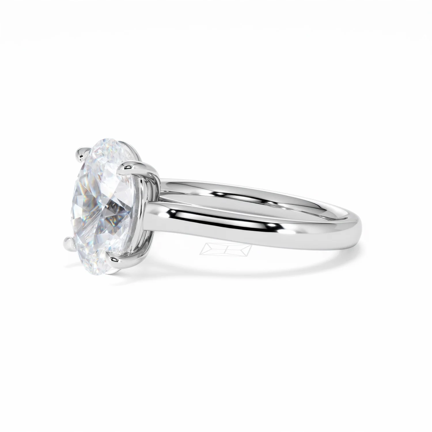 Amora Oval 3.00ct Lab Diamond Engagement Ring G/VS1 Set in Platinum - Image 78