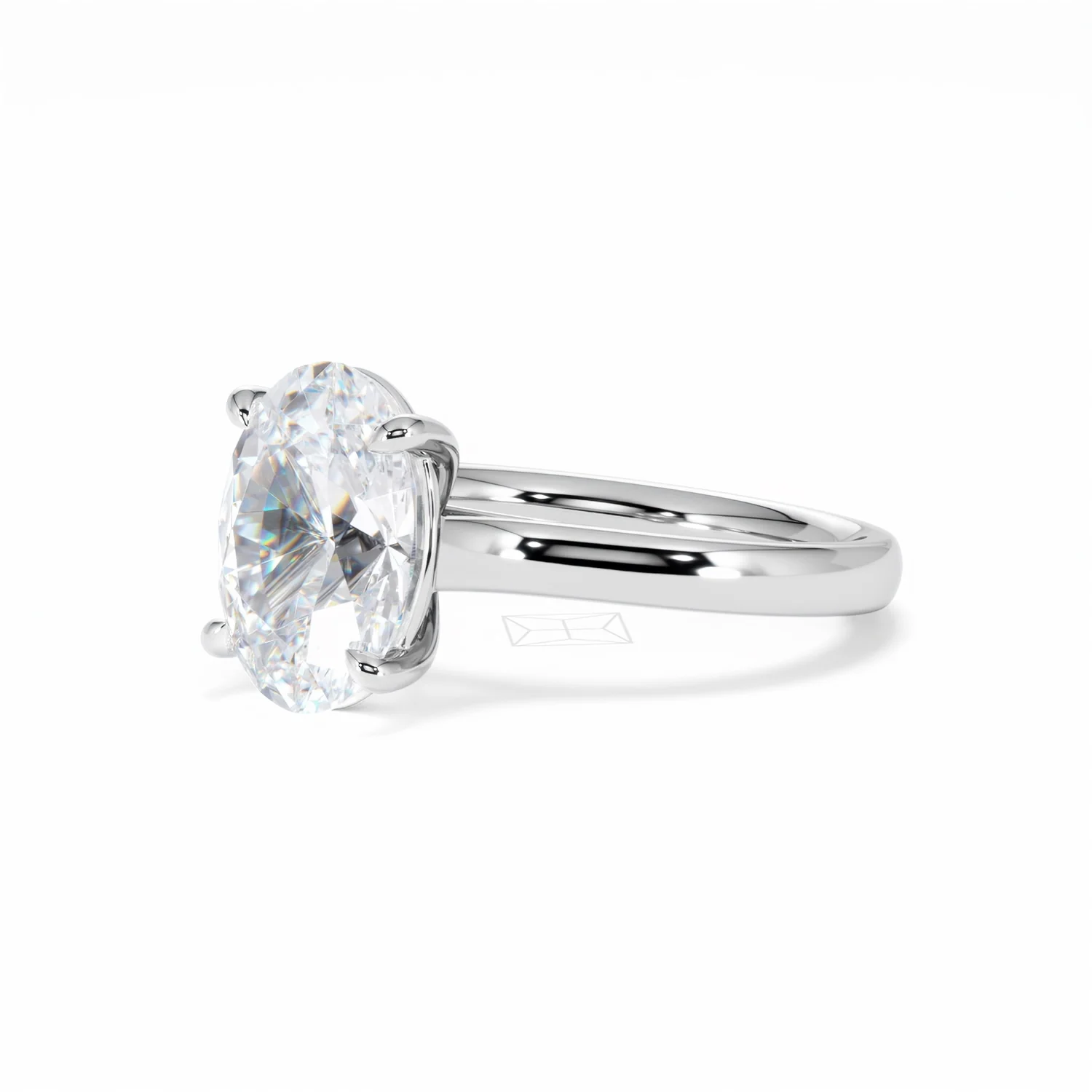 Amora Oval 3.00ct Lab Diamond Engagement Ring G/VS1 Set in Platinum - Image 81