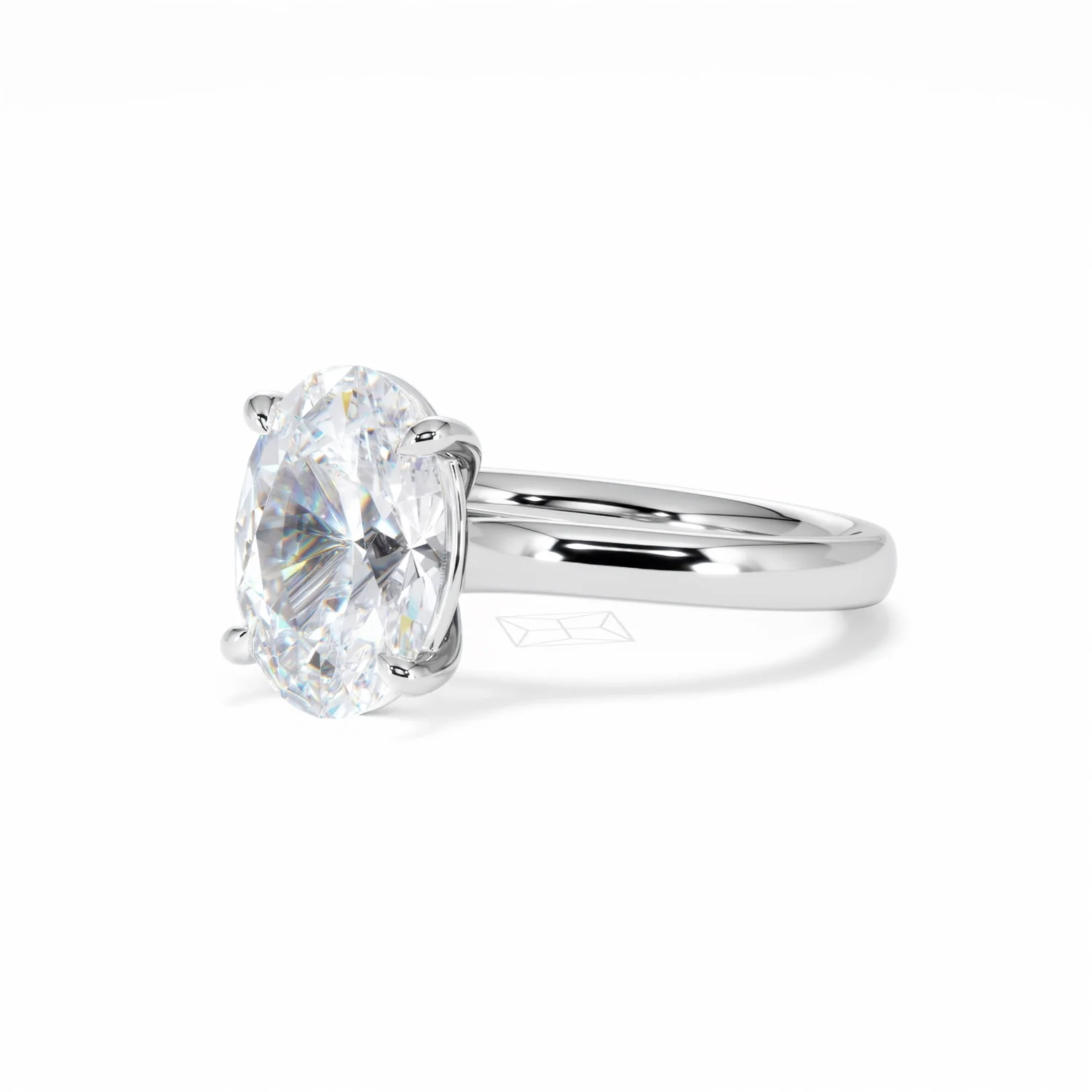 Amora Oval 3.00ct Lab Diamond Engagement Ring G/VS1 Set in Platinum - Image 82