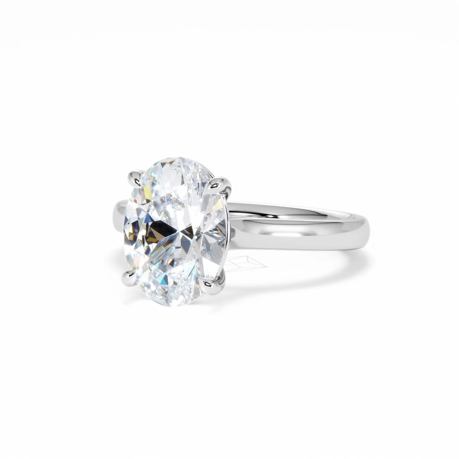 Amora Oval 3.00ct Lab Diamond Engagement Ring G/VS1 Set in Platinum - Image 85