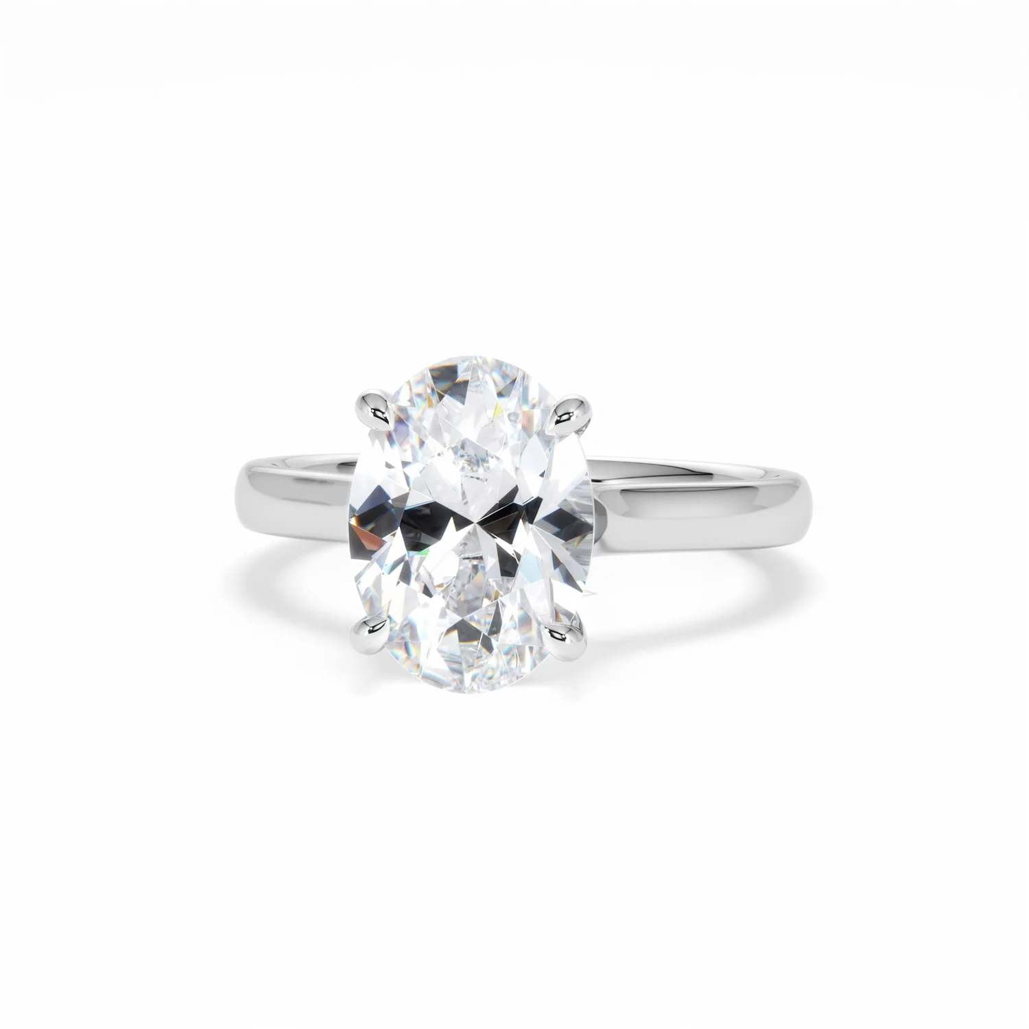 Amora Oval 3.00ct Lab Diamond Engagement Ring G/VS1 Set in Platinum - Image 88