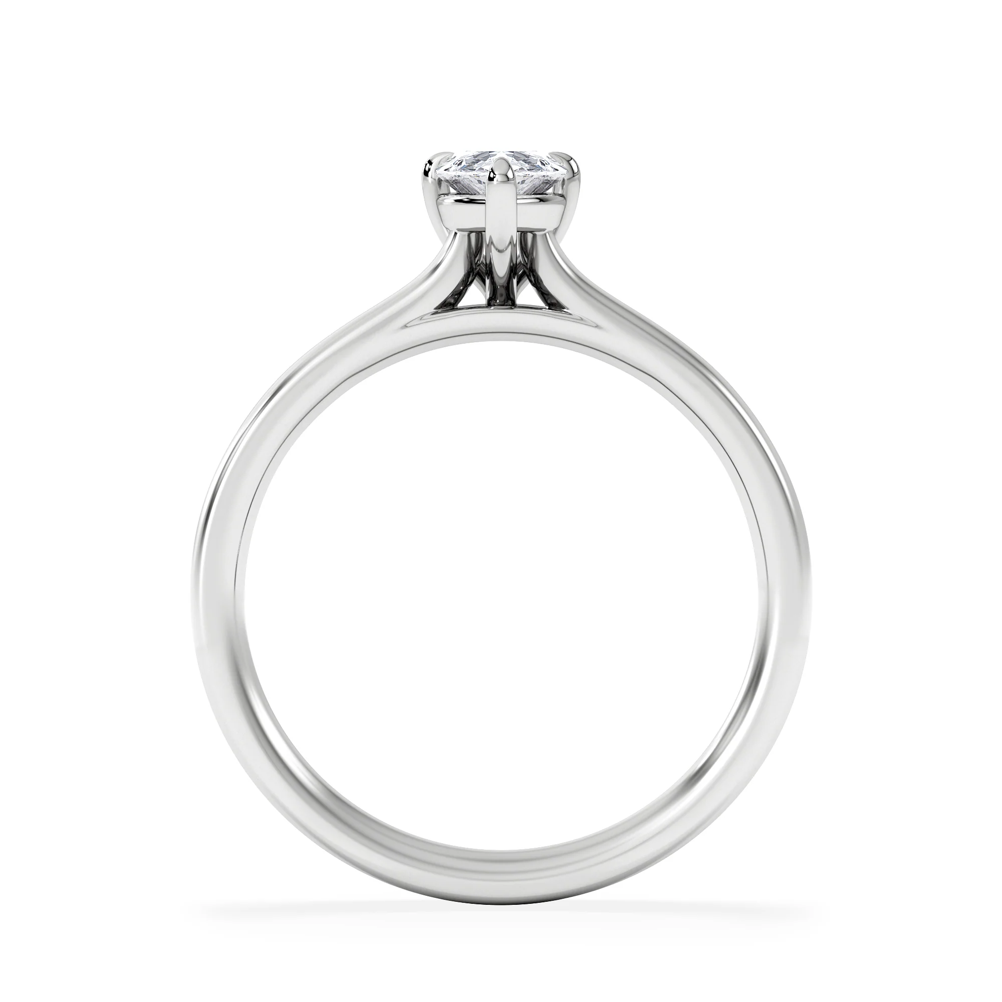 Amora Pear 0.50ct Diamond Engagement Ring F/VS Set in 18K White Gold - Image 3
