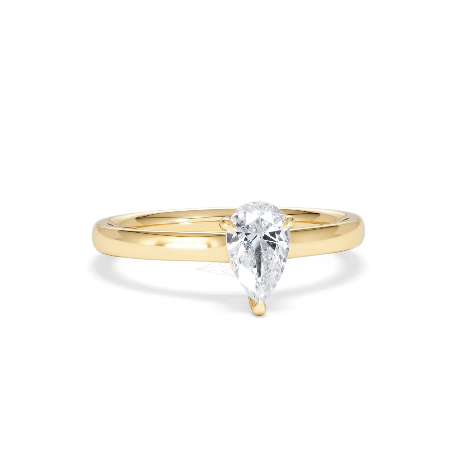 Amora Pear 0.50ct Lab Diamond Engagement Ring F/VS Set in 18K Gold - Image 10