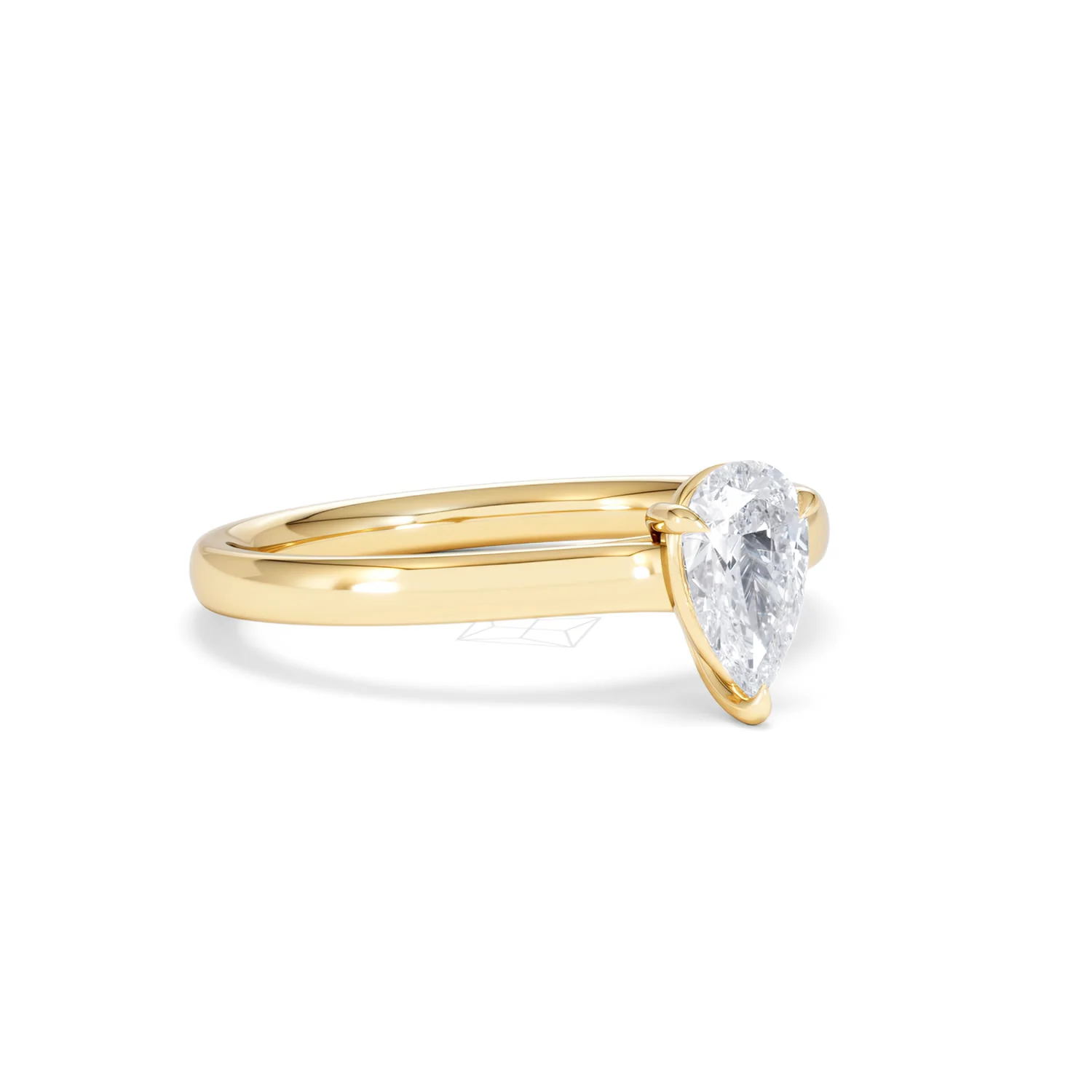 Amora Pear 0.50ct Lab Diamond Engagement Ring F/VS Set in 18K Gold - Image 15