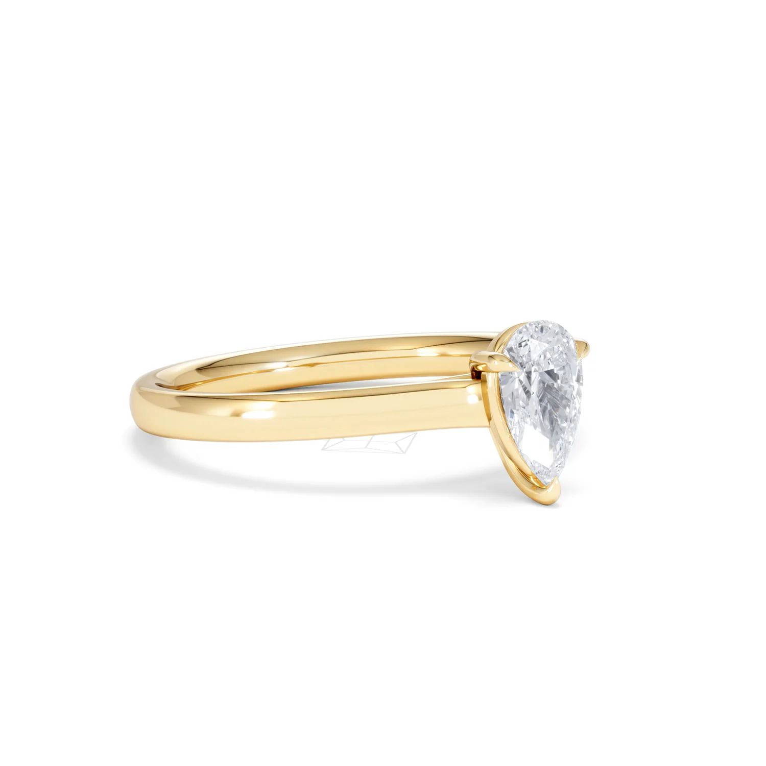 Amora Pear 0.50ct Lab Diamond Engagement Ring F/VS Set in 18K Gold - Image 16