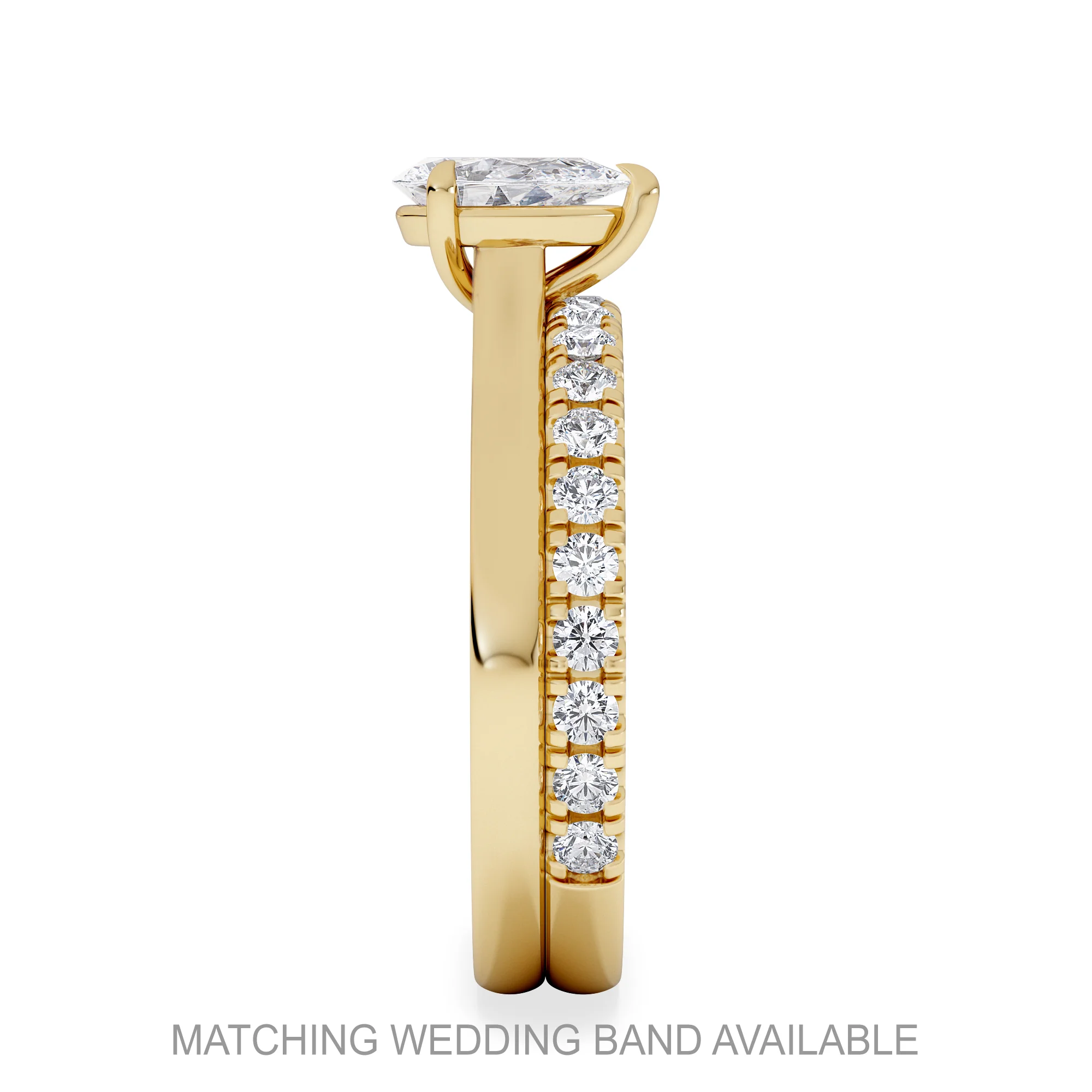 Amora Pear 0.50ct Lab Diamond Engagement Ring F/VS Set in 18K Gold - Image 5