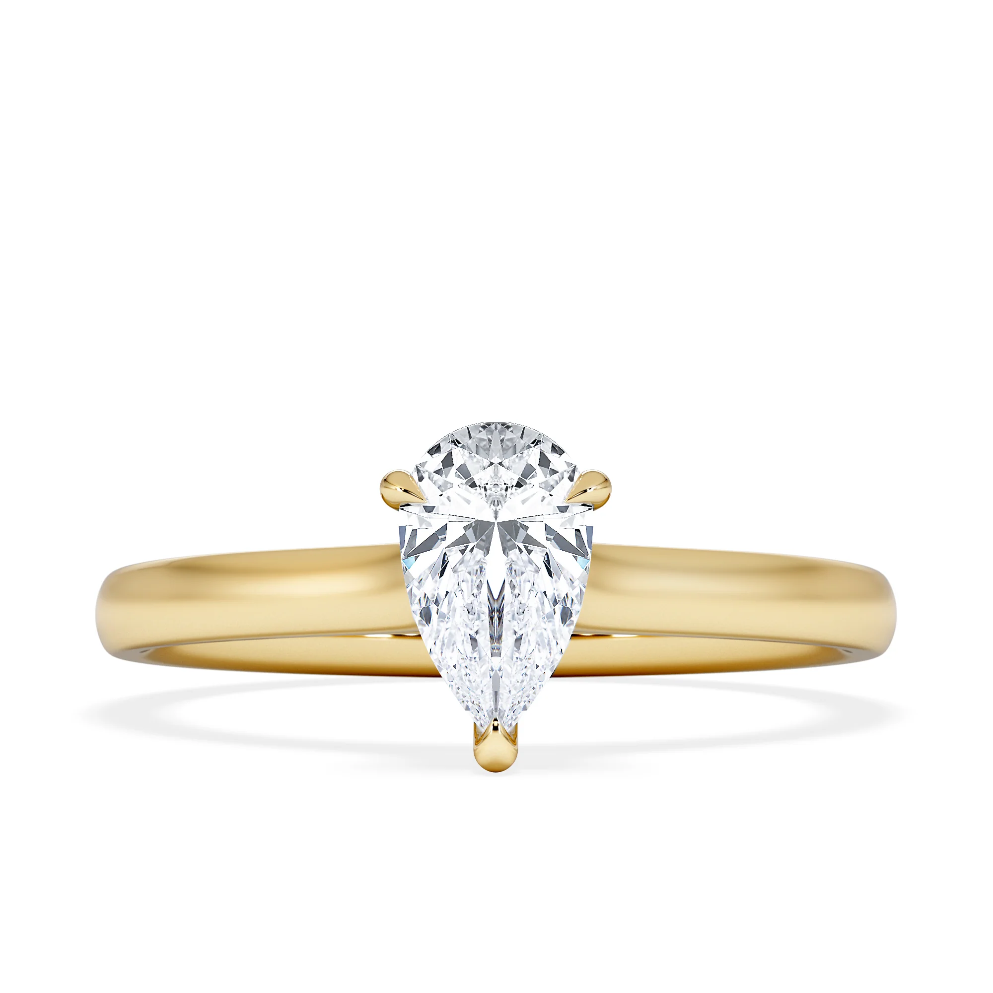 Amora Pear 0.50ct Lab Diamond Engagement Ring F/VS Set in 18K Gold - Image 6